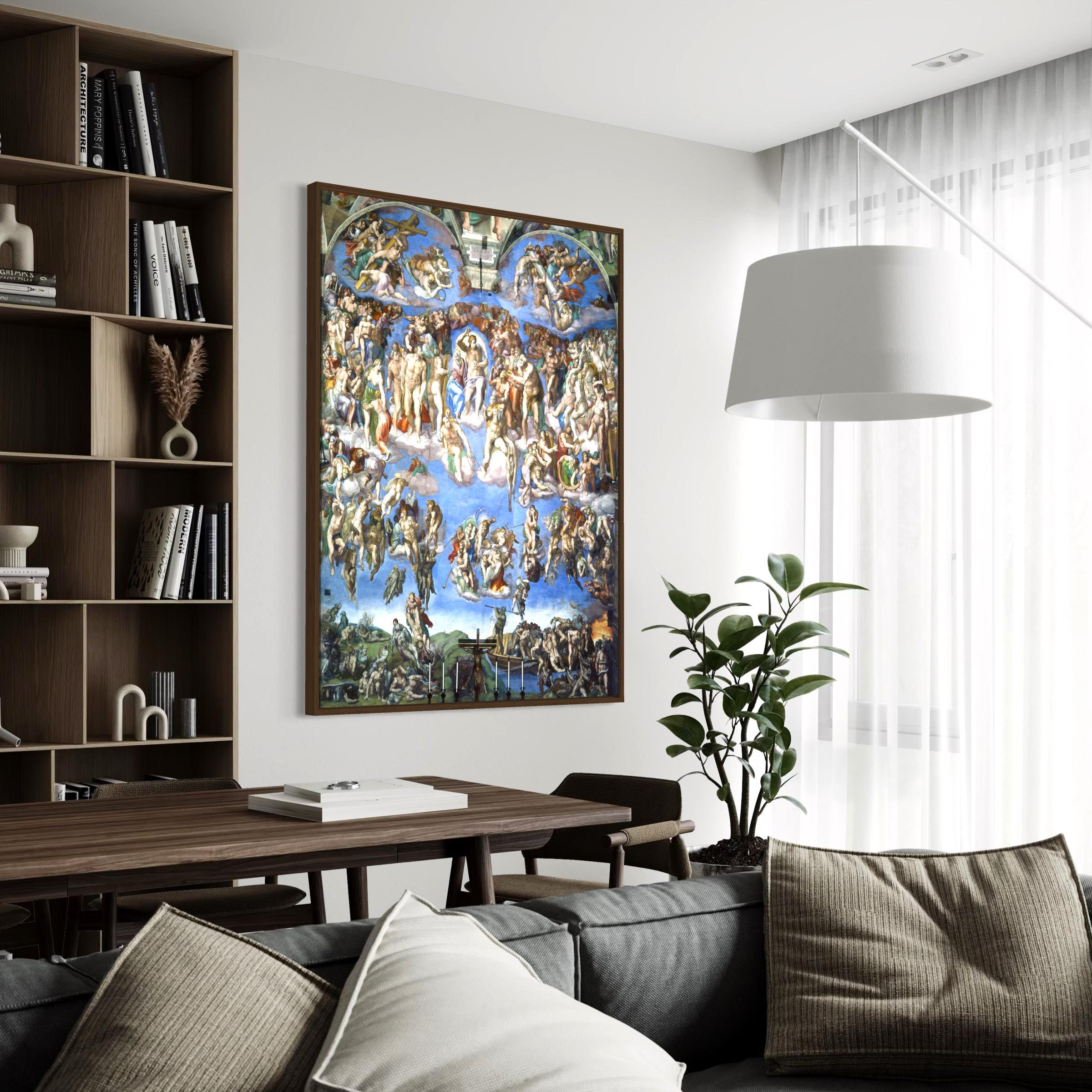 The Last Judgement Wall Art Canvas | Poster Print | Michelangelo Renaissance Religious Art