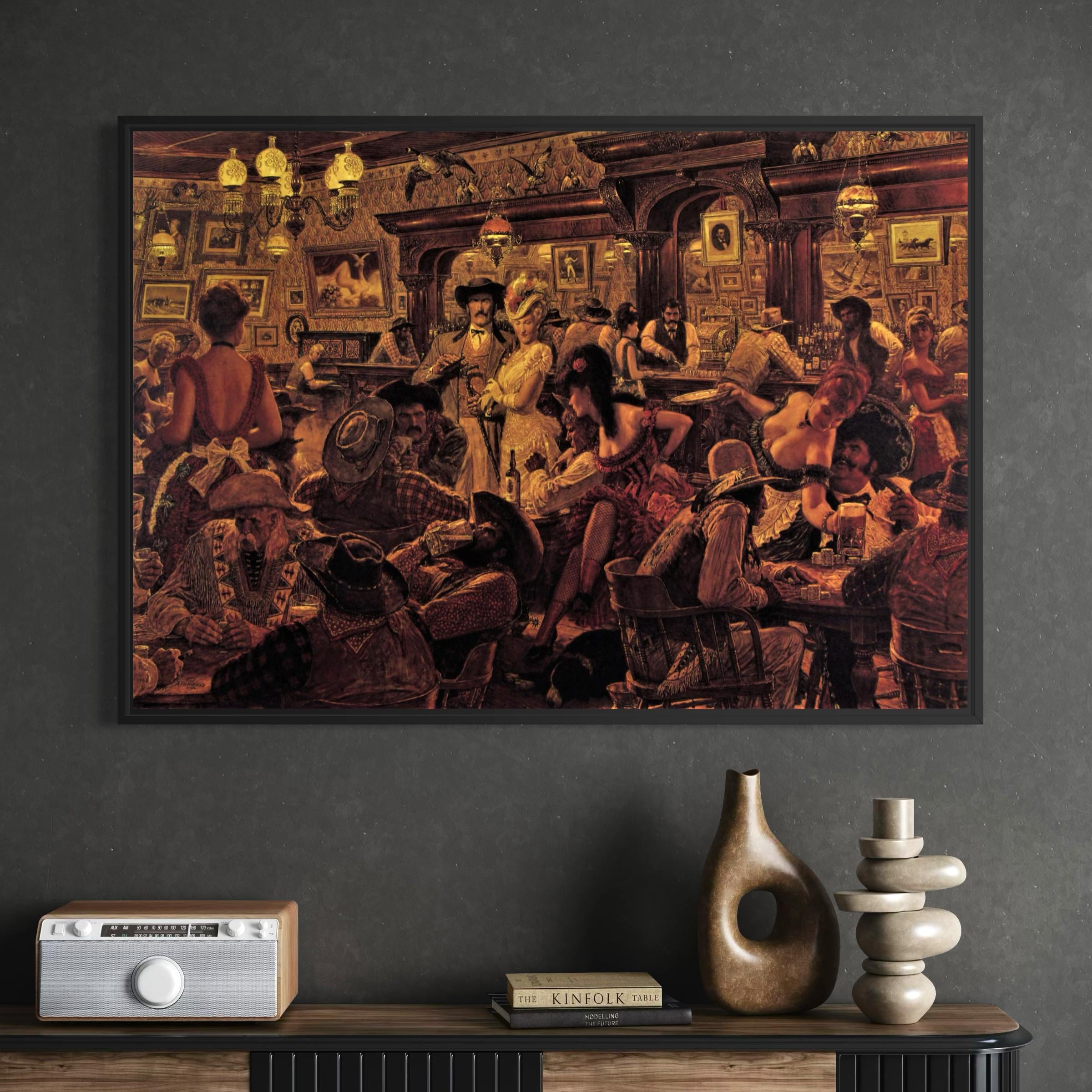Winners & Losers Canvas Wall Art | Western Poster Print | Arnold Friberg American Cowboy