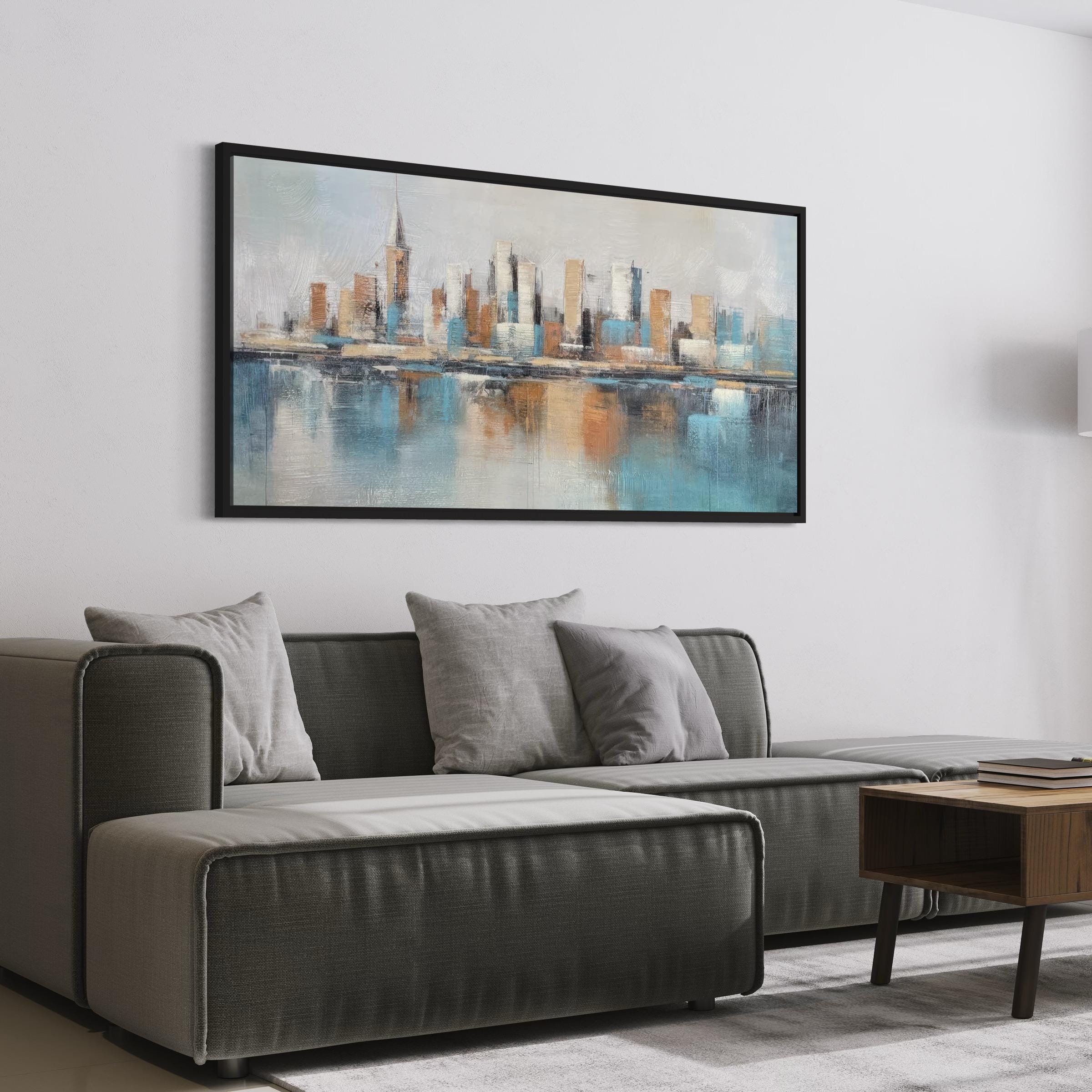 Abstract Cityscape | New York Skyline | Modern Urban Canvas Art | Poster Print