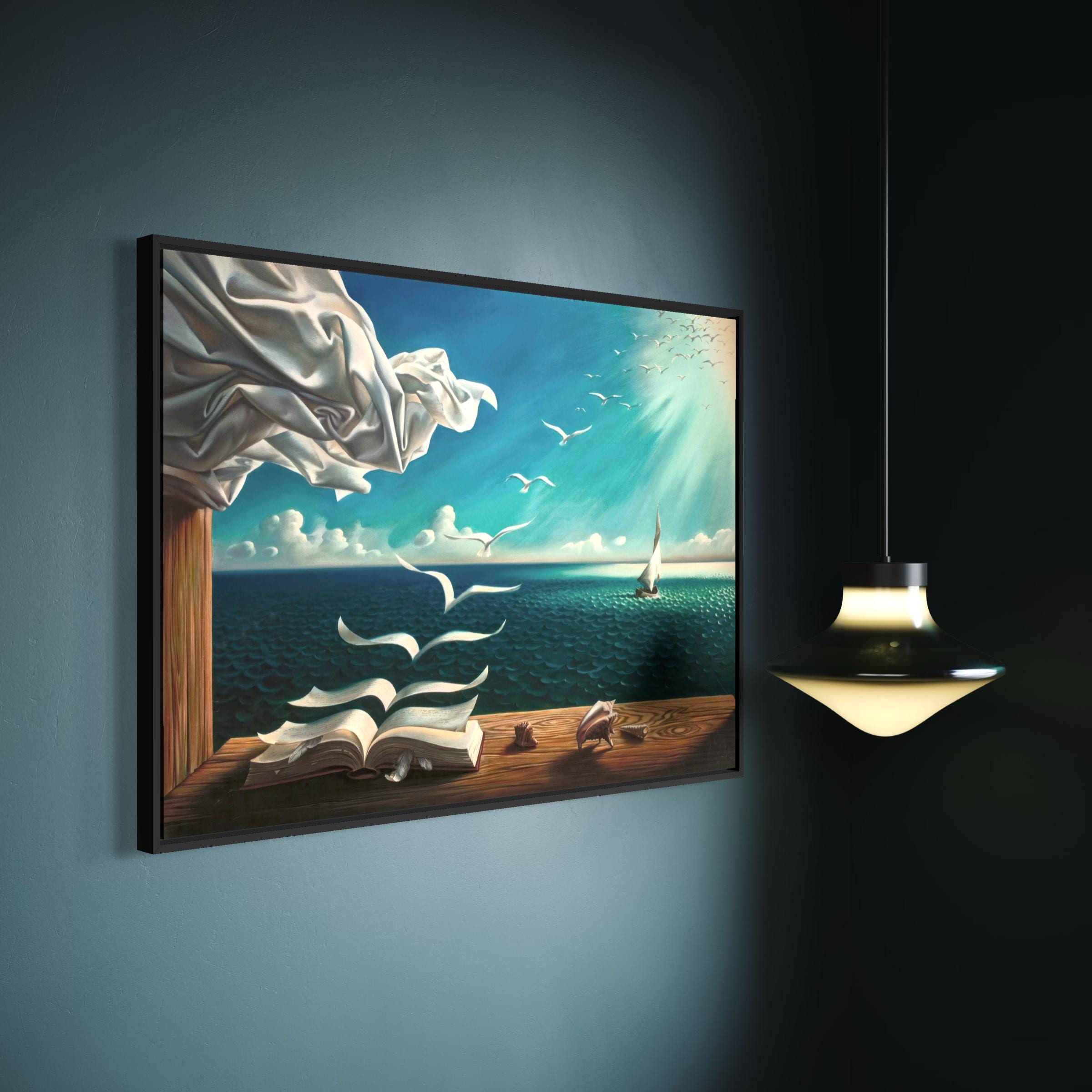 Book to Birds Salvador Dali Poster Print | Sea Canvas Wall Art