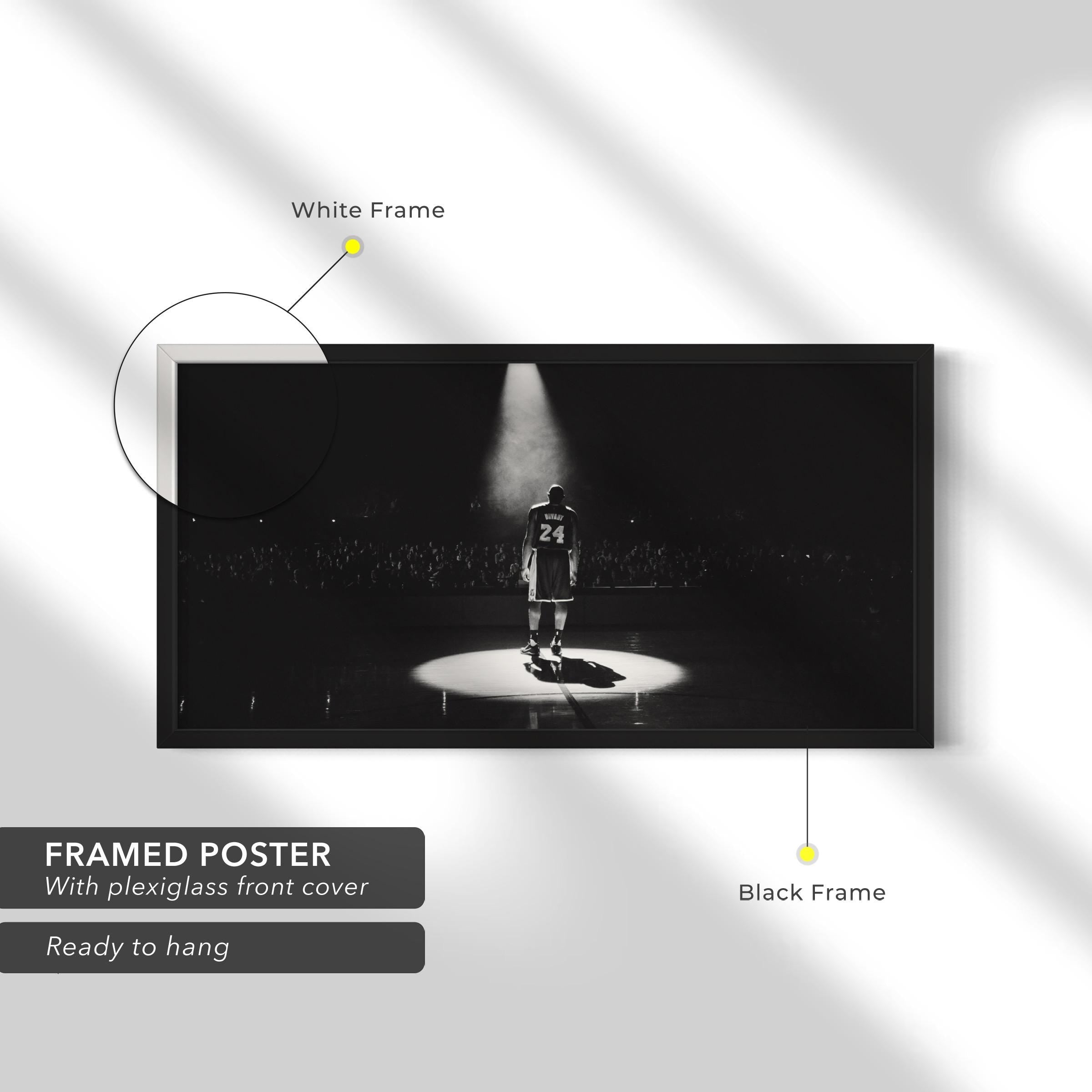 Kobe Bryant Tribute Iconic Spotlight Moment | Basketball Canvas Art | Poster Print