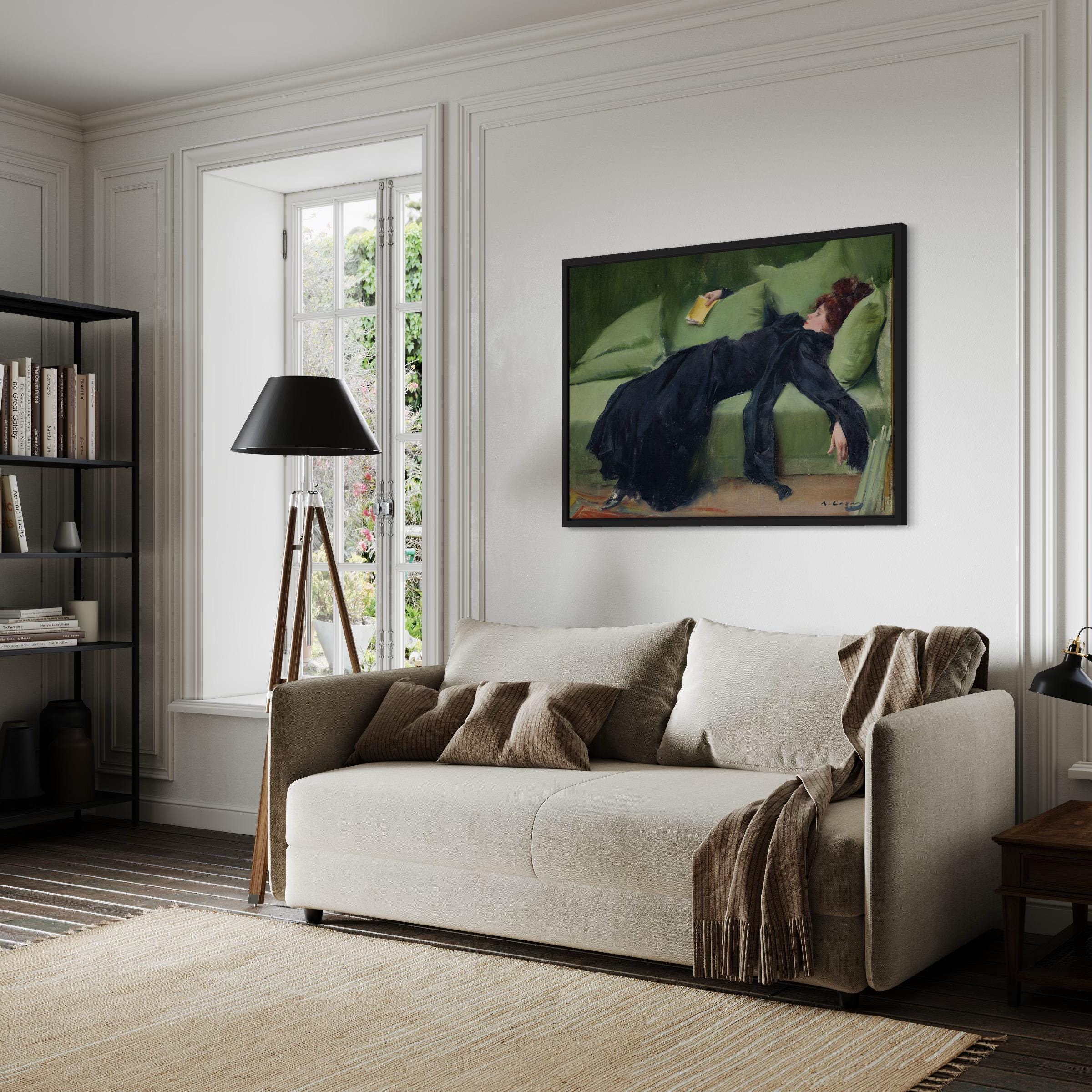 Decadent Young Woman After the Dance by Ramon Casas | Canvas Wall Art | Poster Print