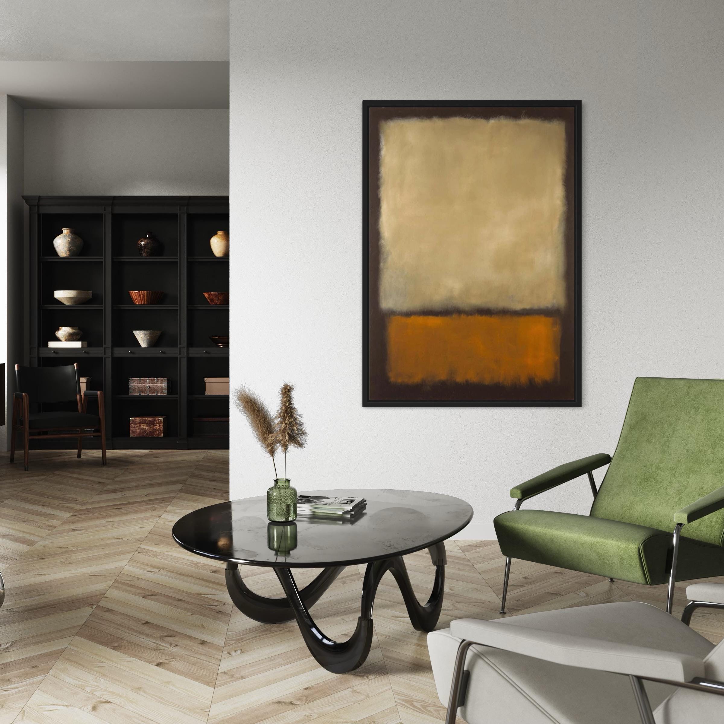 No. 7 (1963) Mark Rothko | Dark Brown, Gray, Orange Abstract Canvas Art | Poster Print