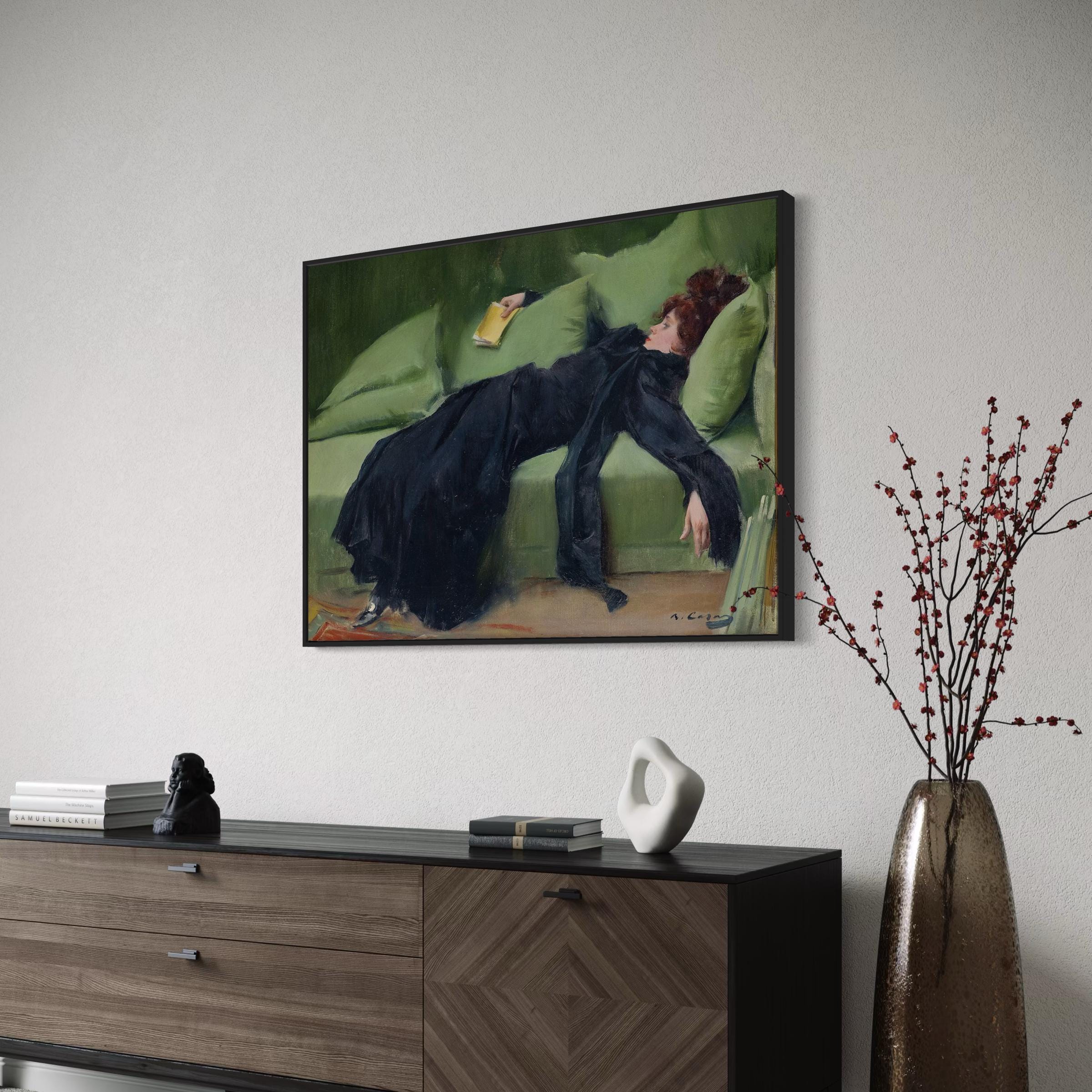 Decadent Young Woman After the Dance by Ramon Casas | Canvas Wall Art | Poster Print