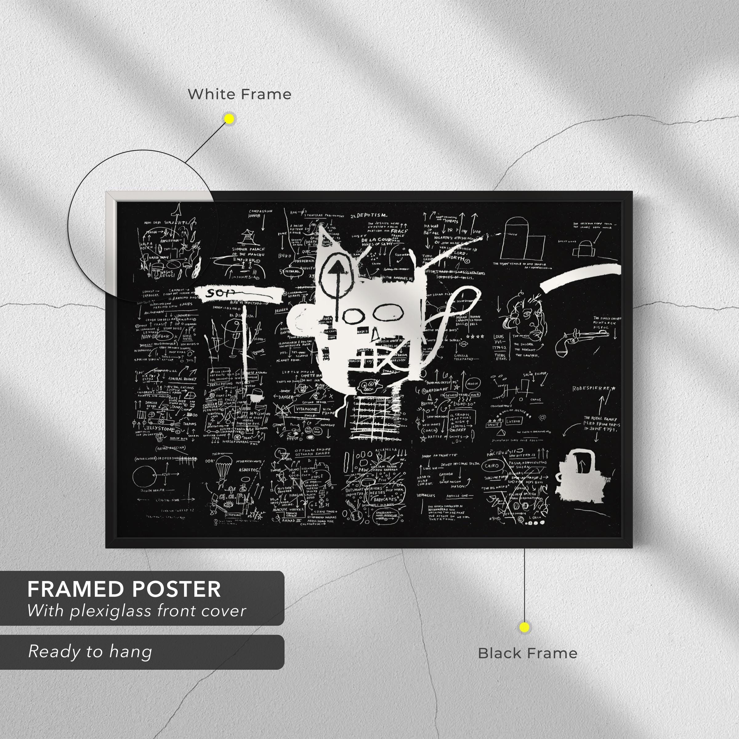 Untitled by Jean-Michel Basquiat | Iconic Signed Canvas Art | Poster Print