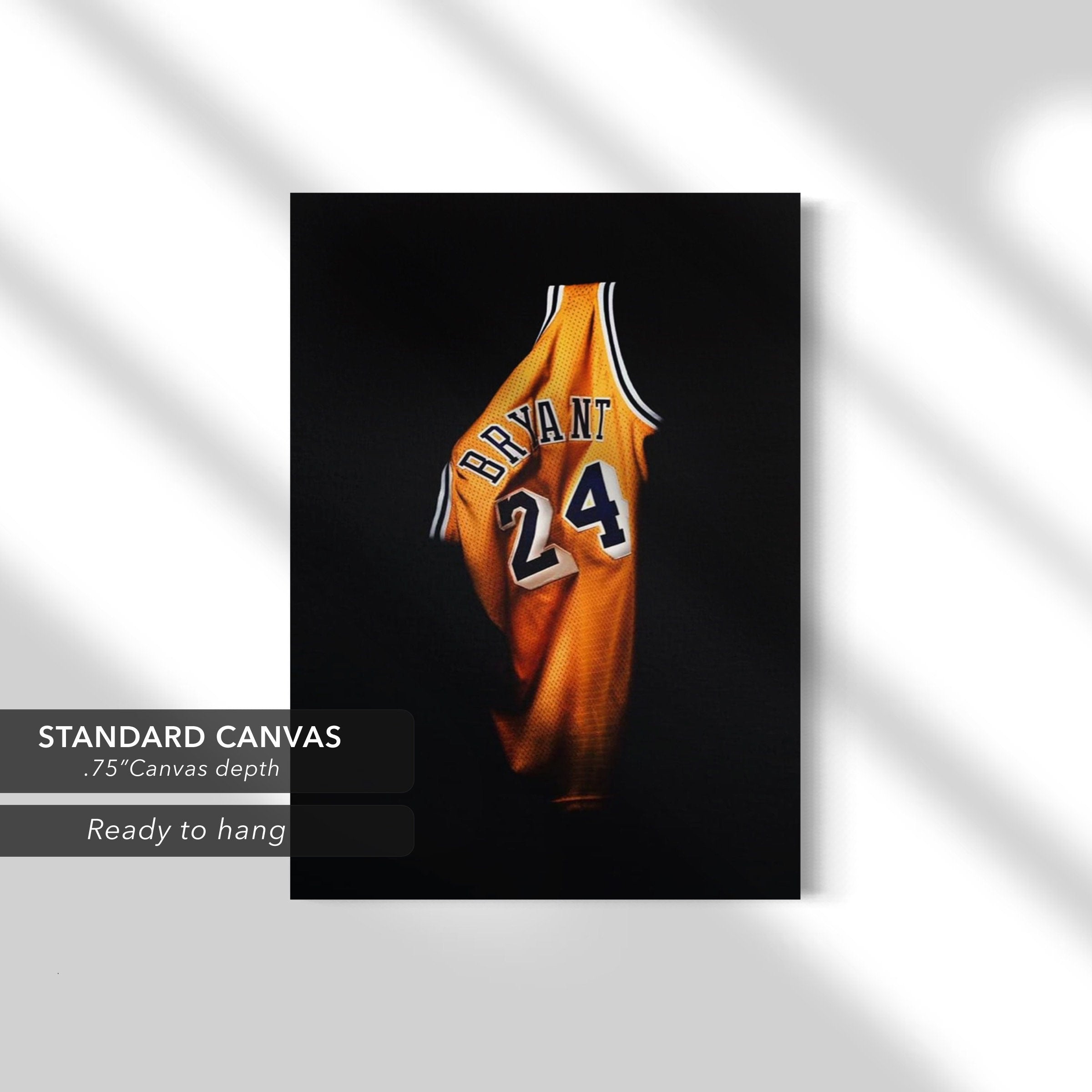 Kobe Bryant Jersey | Iconic #24 Lakers | Basketball Fans Canvas Wall Art | Poster Print