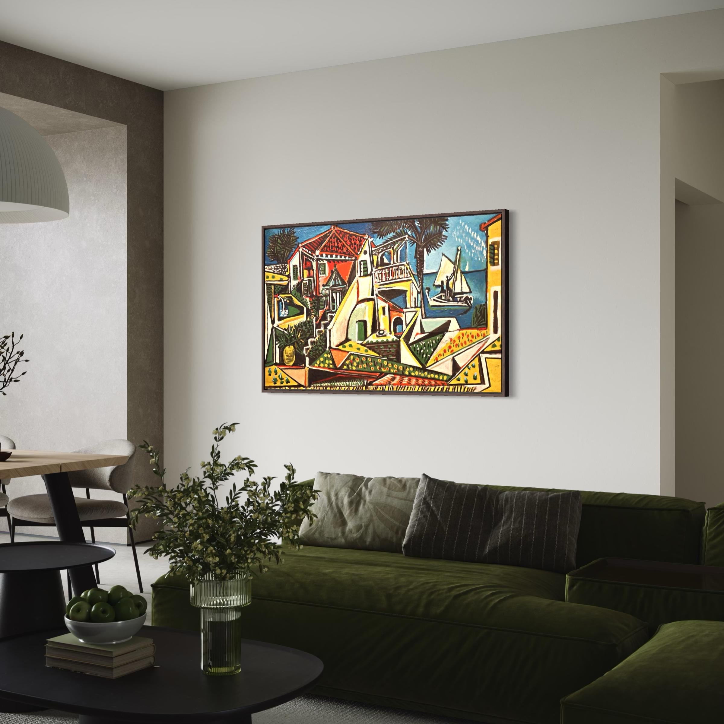 Pablo Picasso Mediterranean Canvas Wall Art | Cubism Poster Print Reproduction