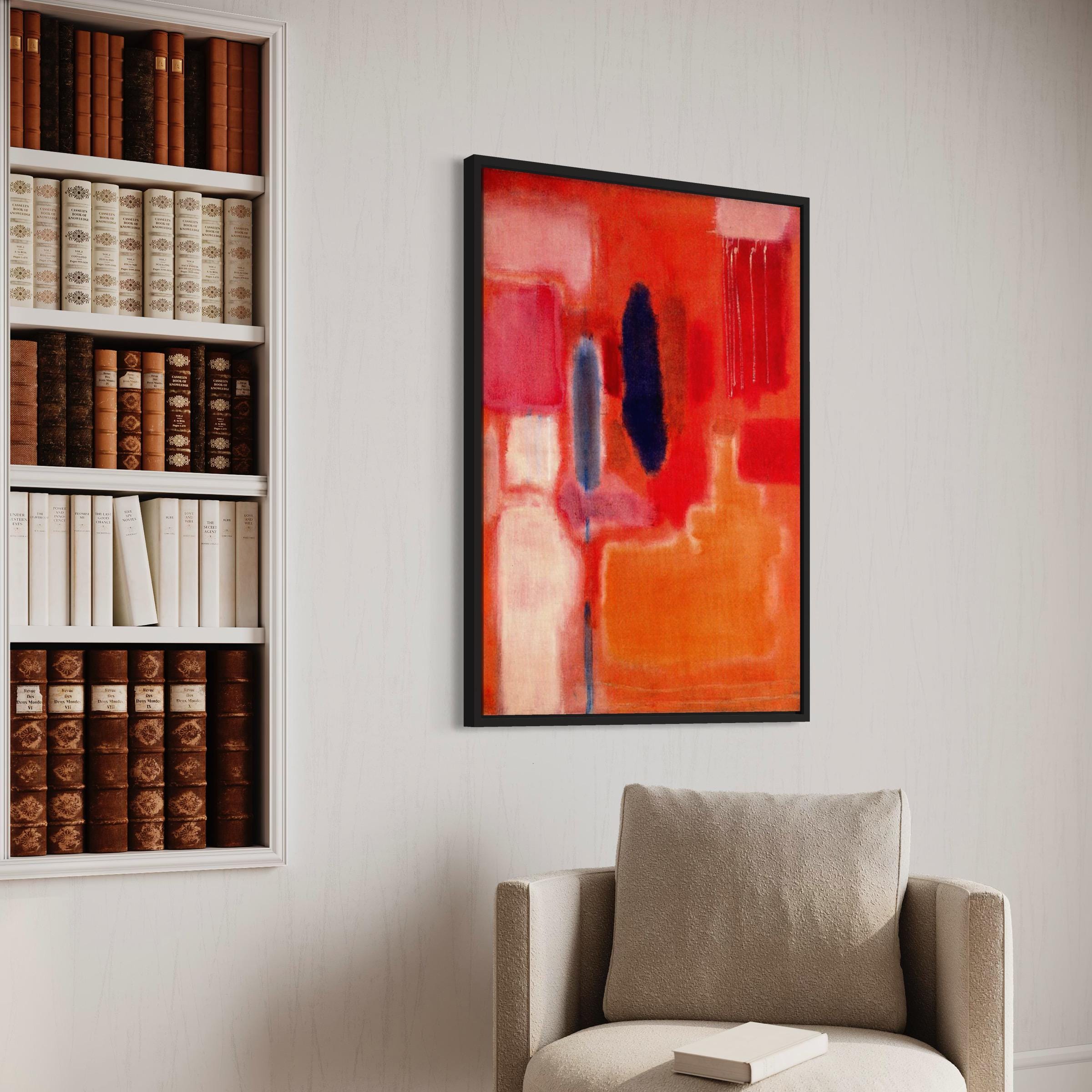 Mark Rothko No. 9 | Abstract Expressionist Red Orange Color Field Canvas Art | Poster Print