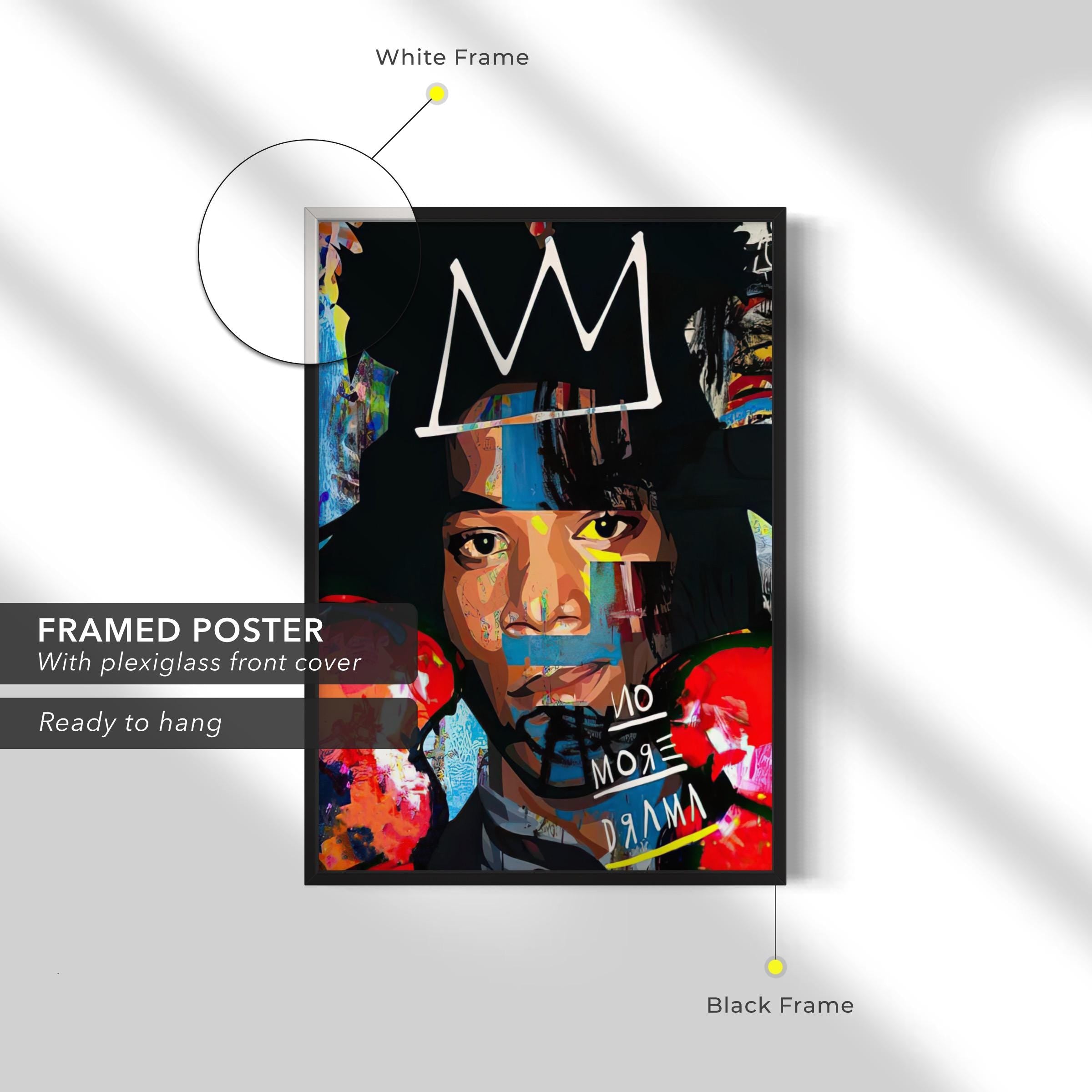Jean-Michel Basquiat No More Drama | Abstract Canvas Art | Poster Print
