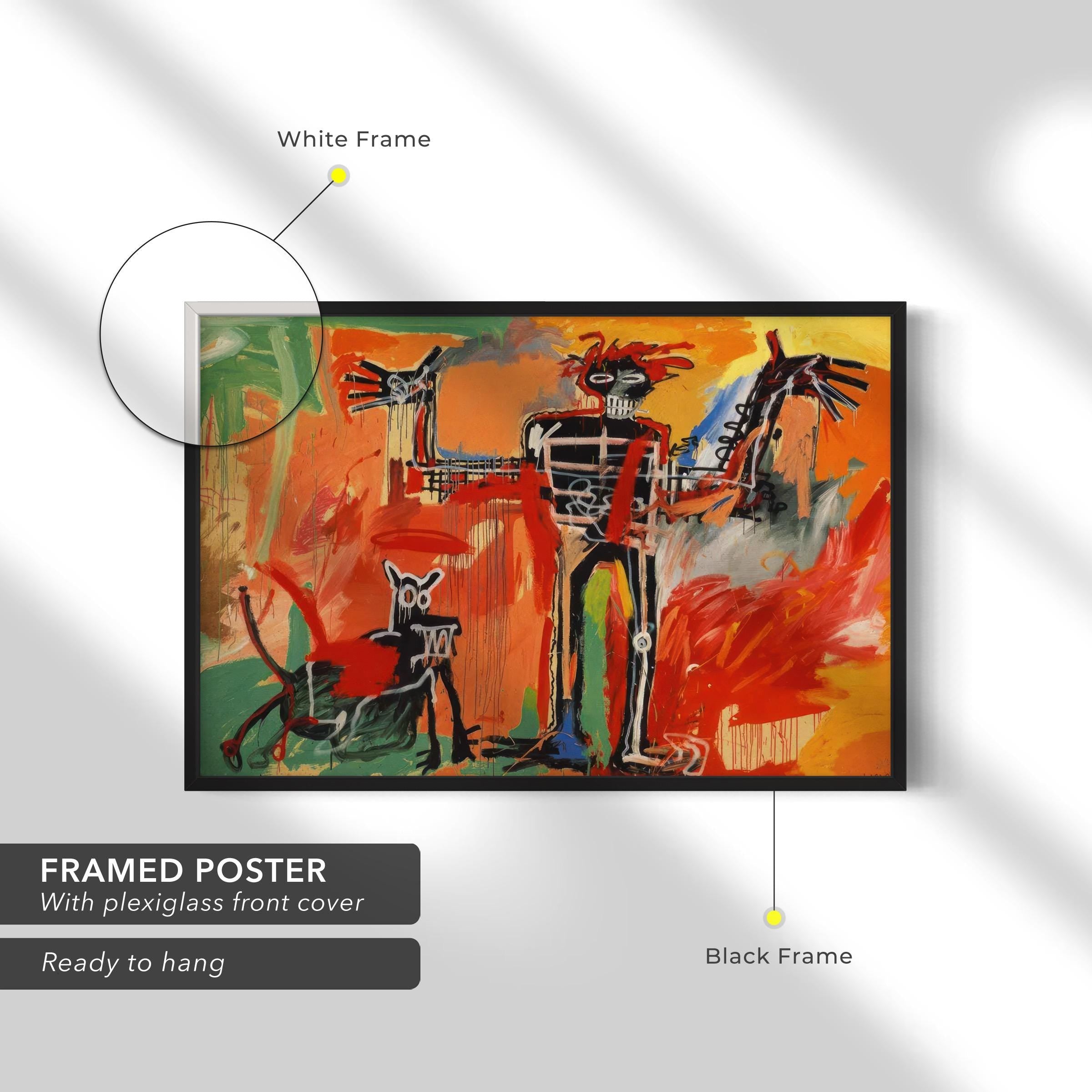 Jean-Michel Basquiat Boy & Dog in a Johnnypump 1982 | Canvas Art | Poster Print