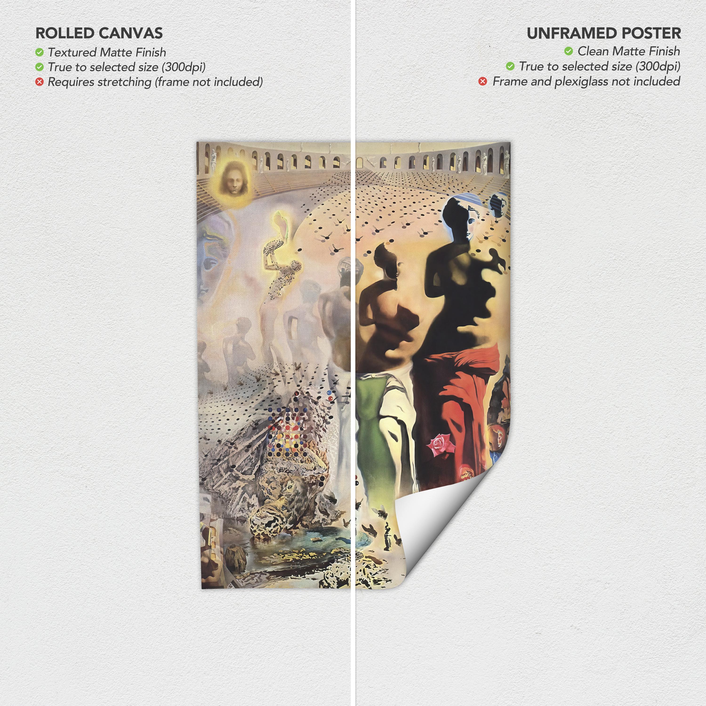Salvador Dali The Hallucinogenic Toreador Surrealism Wall Art Canvas | Framed Poster Print