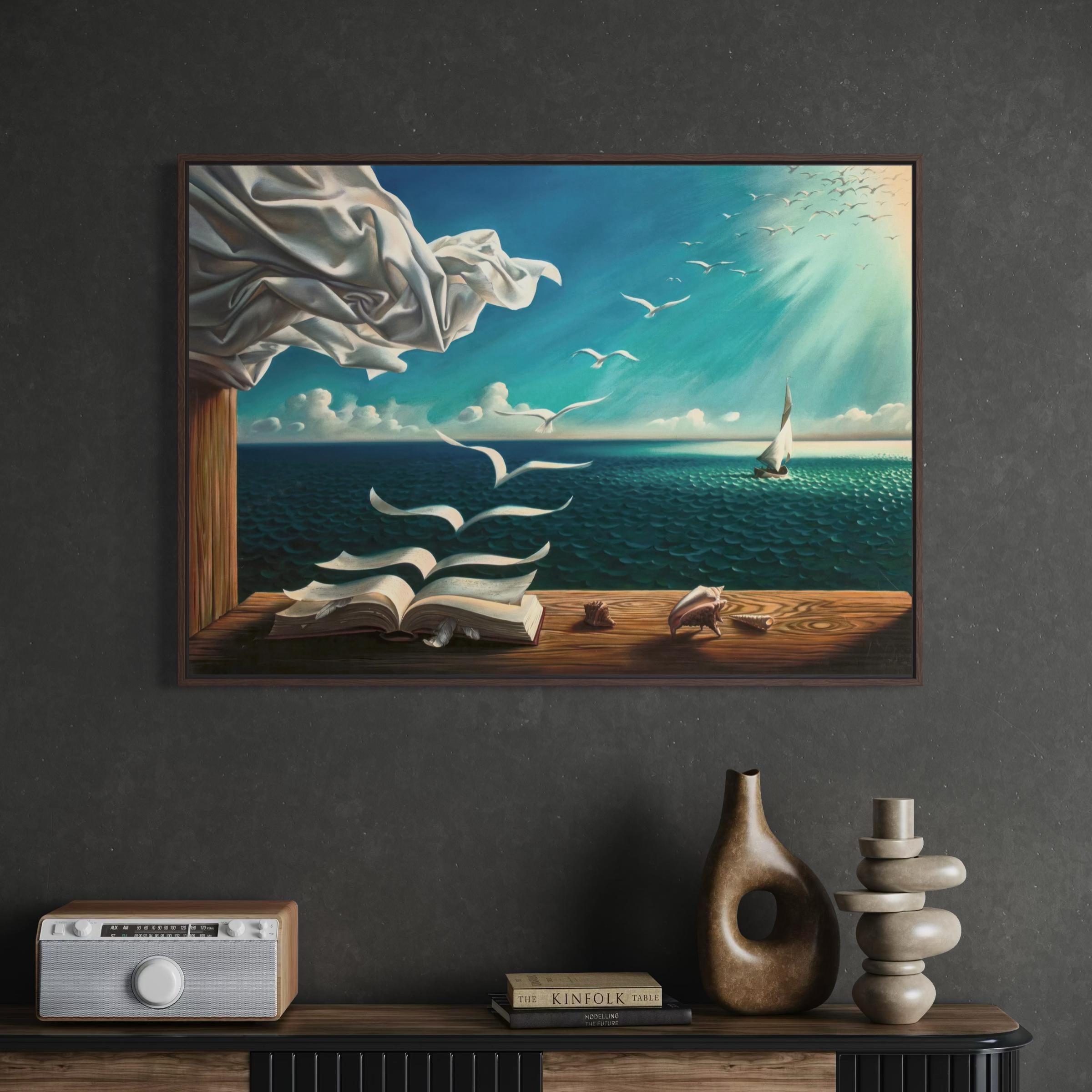 Book to Birds Salvador Dali Poster Print | Sea Canvas Wall Art