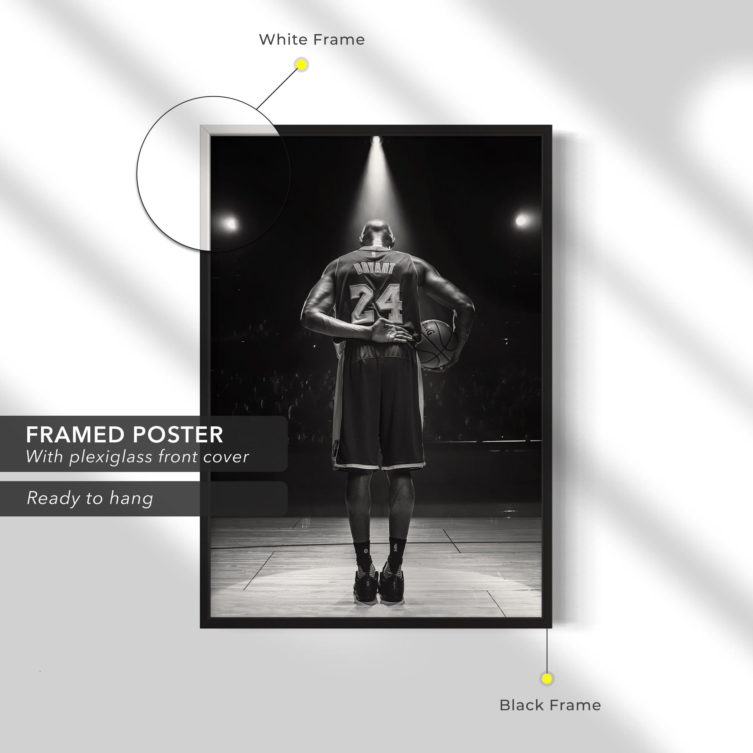 Legendary Kobe Bryant Mamba 24 | Basketball NBA Canvas Art | Poster Print