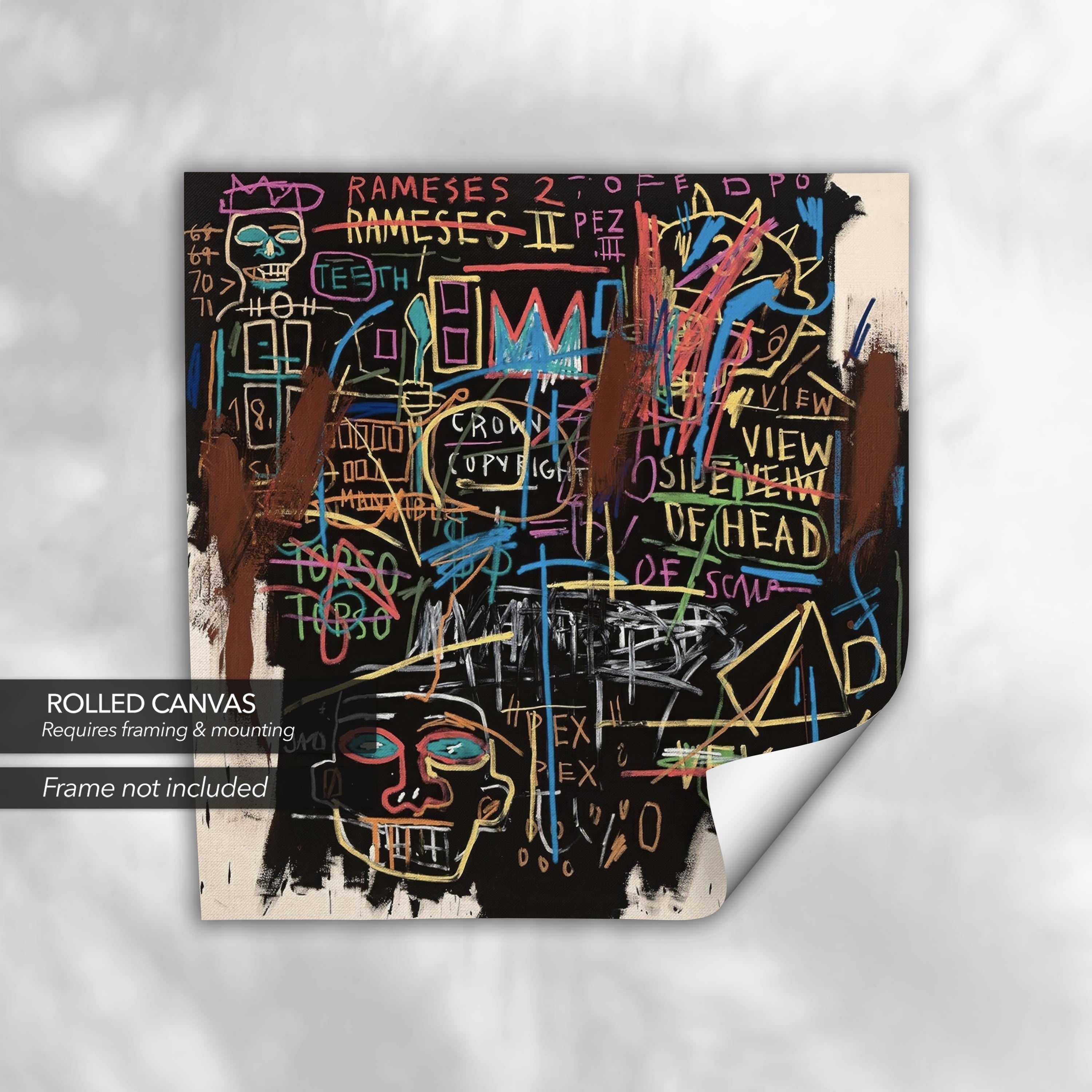Jean-Michel Basquiat Kings of Egypt II Canvas Art | Poster Print