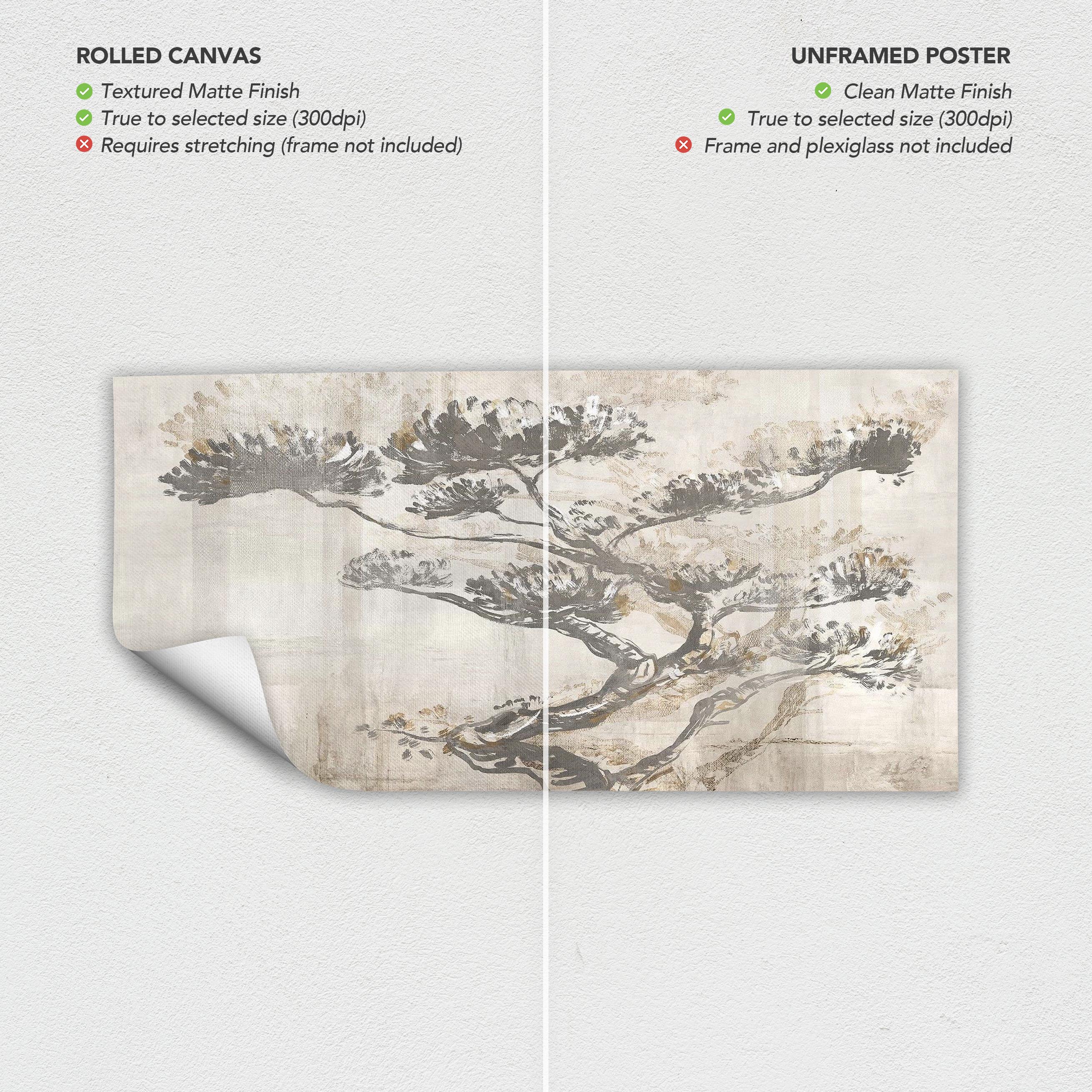 Mid Century Modern Canvas | Poster Print Wall Art | Igen Abstract Landscape Neutral Art