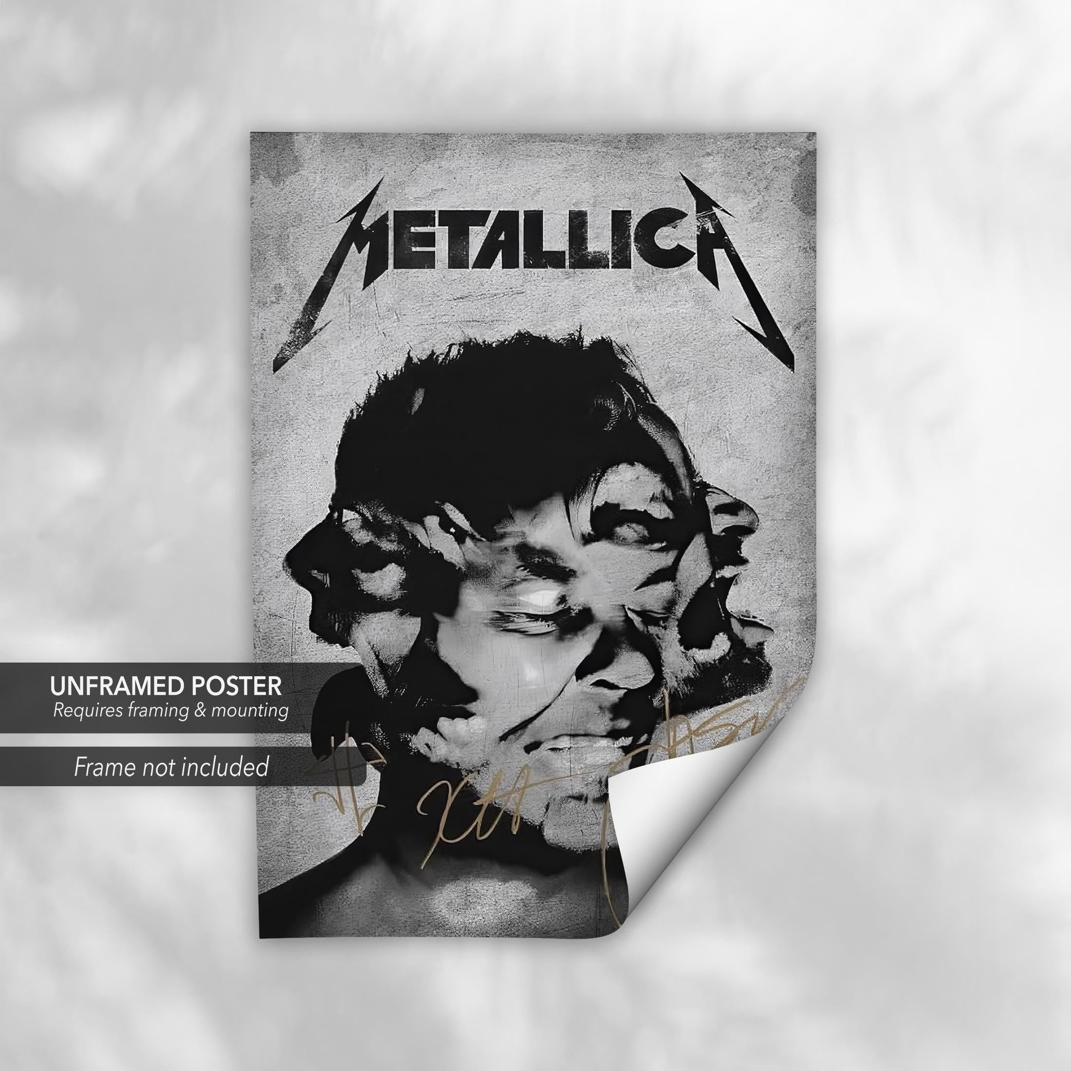 Metallica Band | Signed Limited Edition Iconic Rock Music Canvas Art | Poster Print