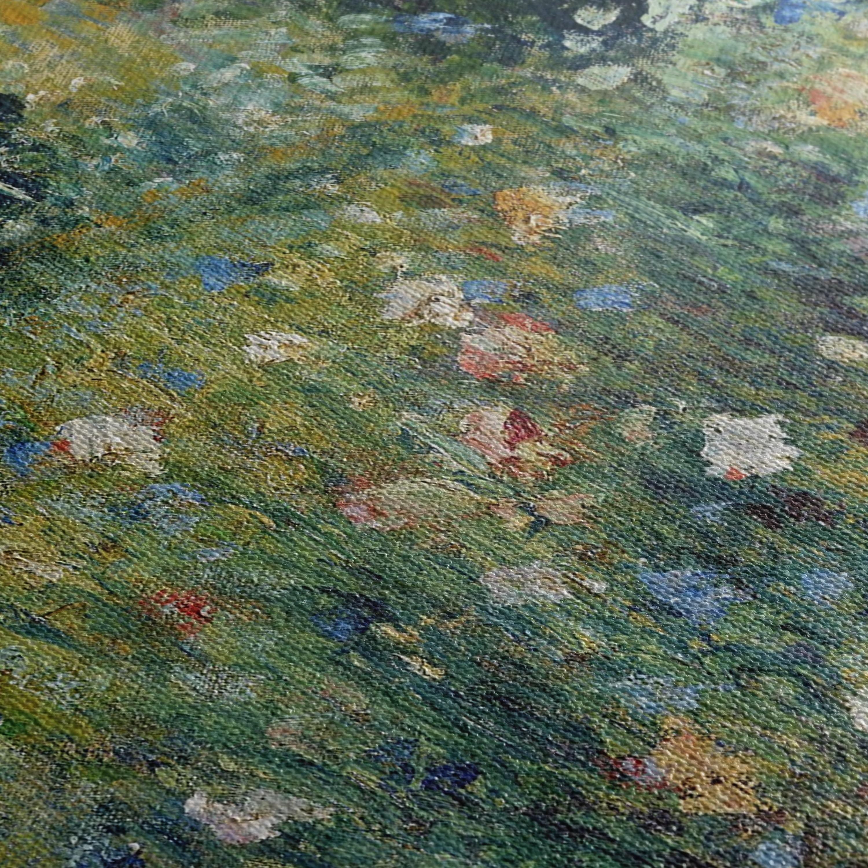 Renoir Woman with a Parasol 1875 Impressionist Canvas Art | Poster Print