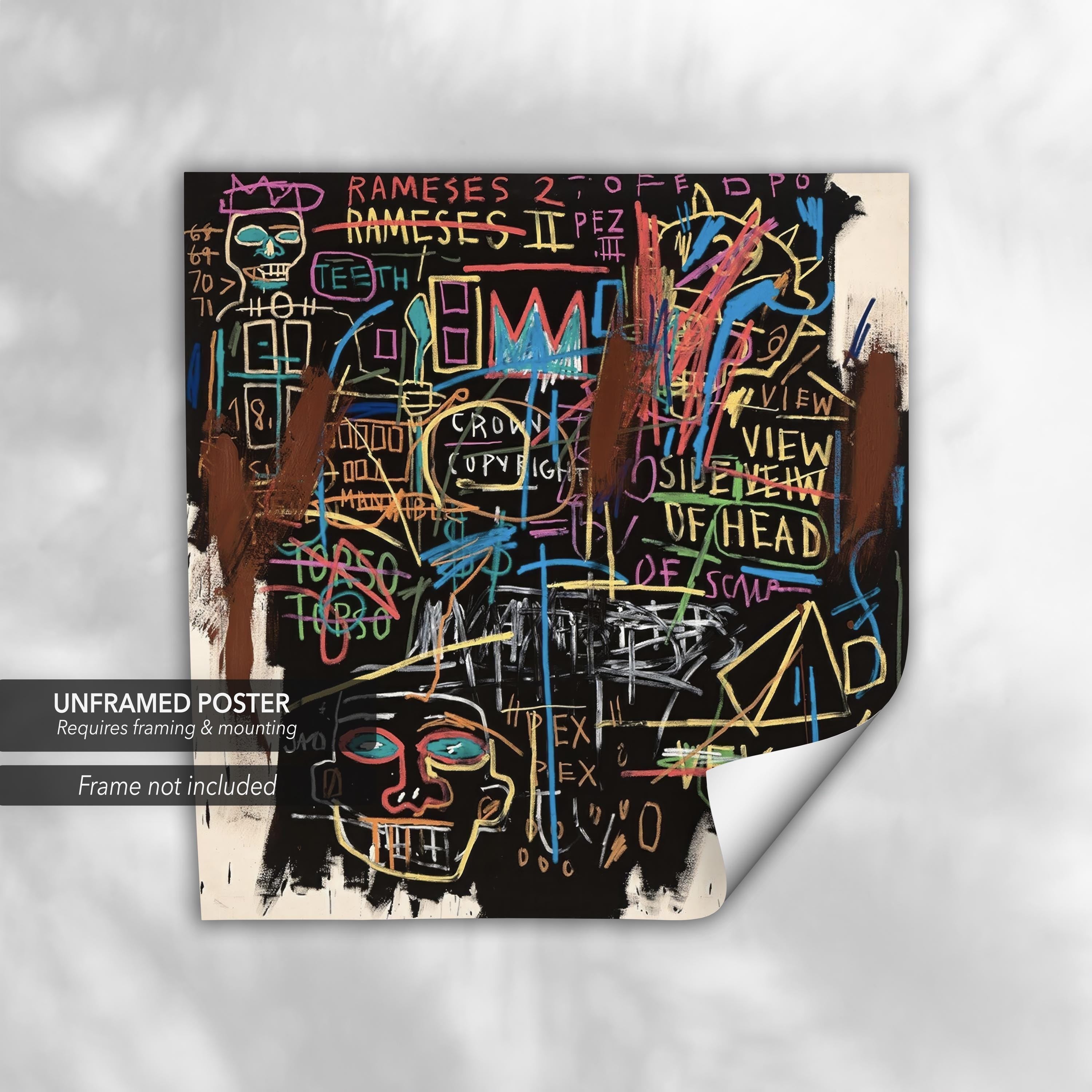 Jean-Michel Basquiat Kings of Egypt II Canvas Art | Poster Print