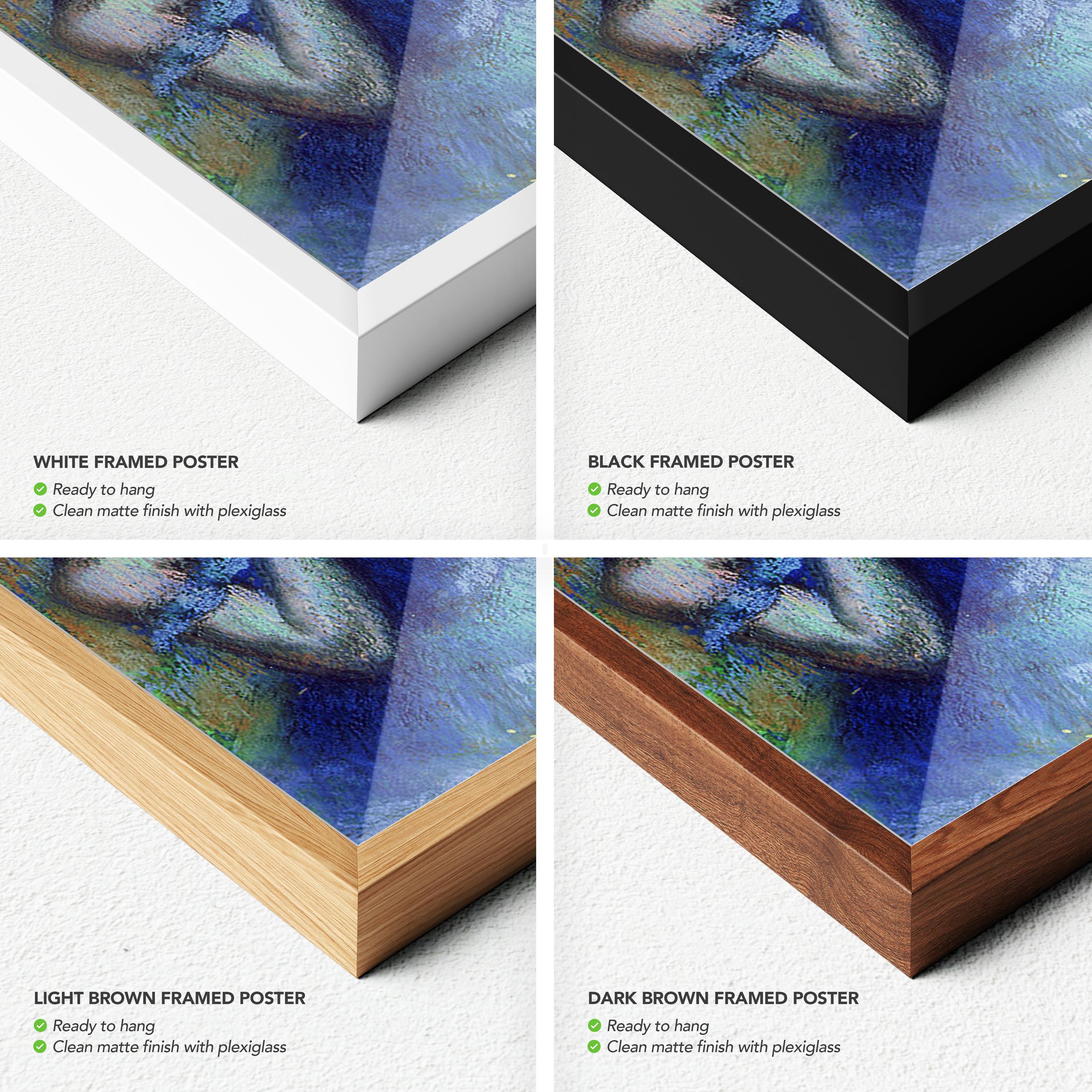 Blue Dancers by Edgar Degas | Impressionist Pastel Ballet Canvas Art | Poster Print