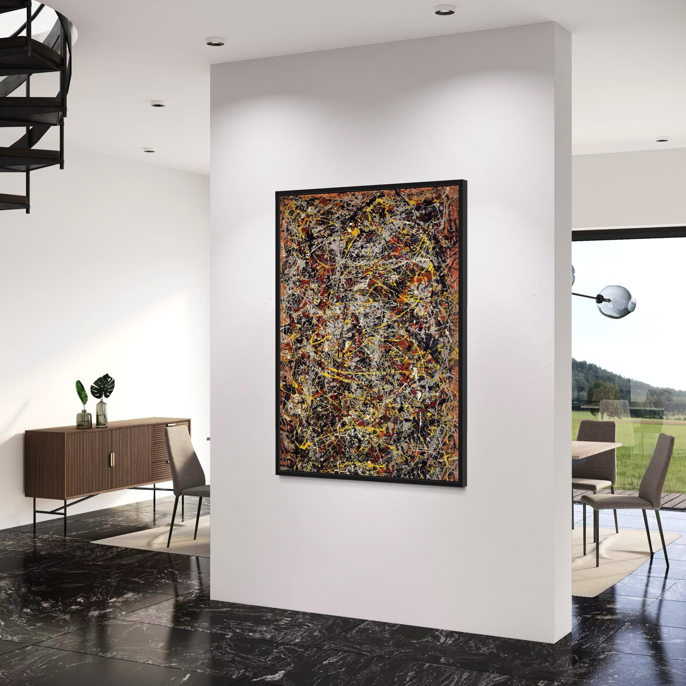 Jackson Pollock Number 5, 1948 | Abstract Expressionism Canvas Art | Poster Print