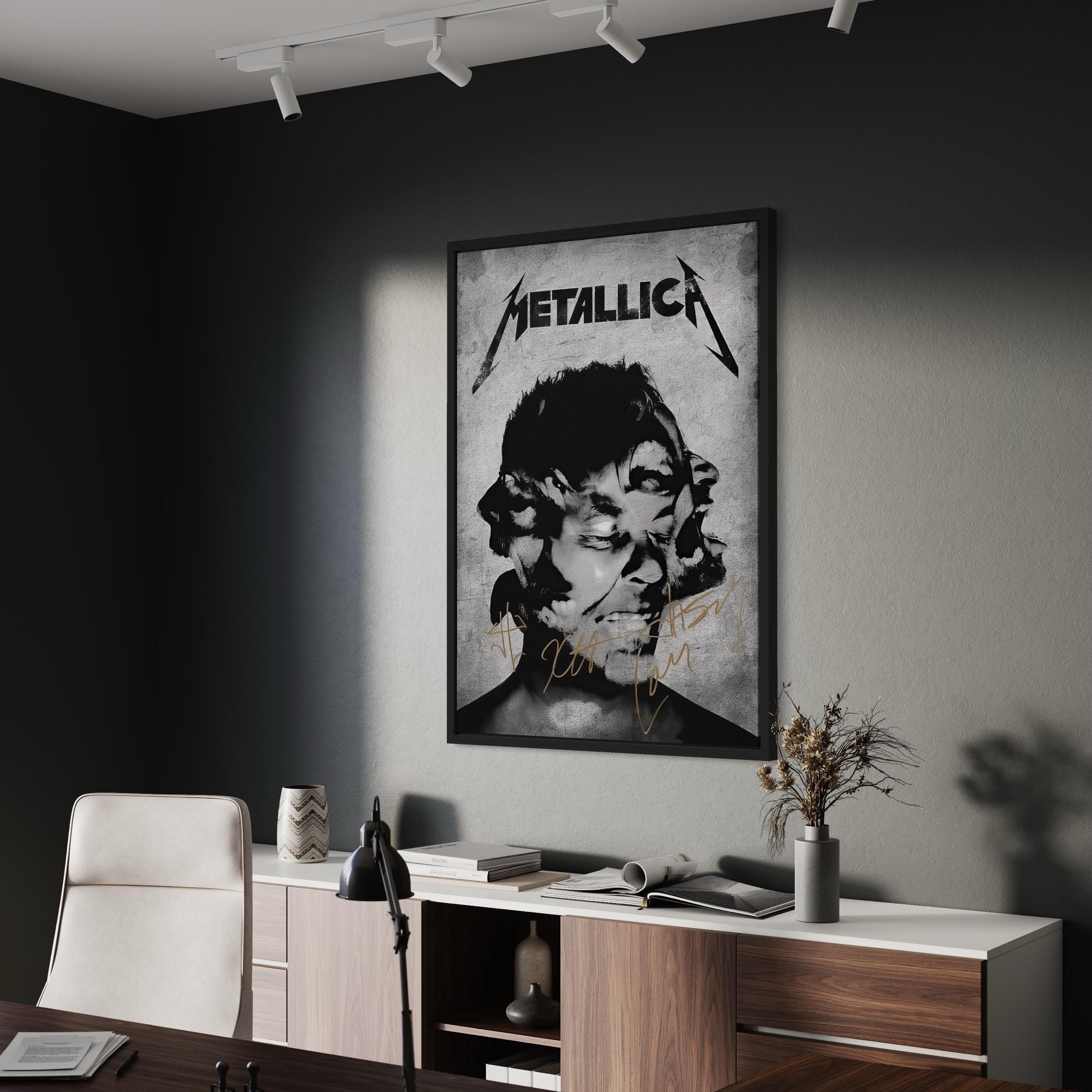 Metallica Band | Signed Limited Edition Iconic Rock Music Canvas Art | Poster Print