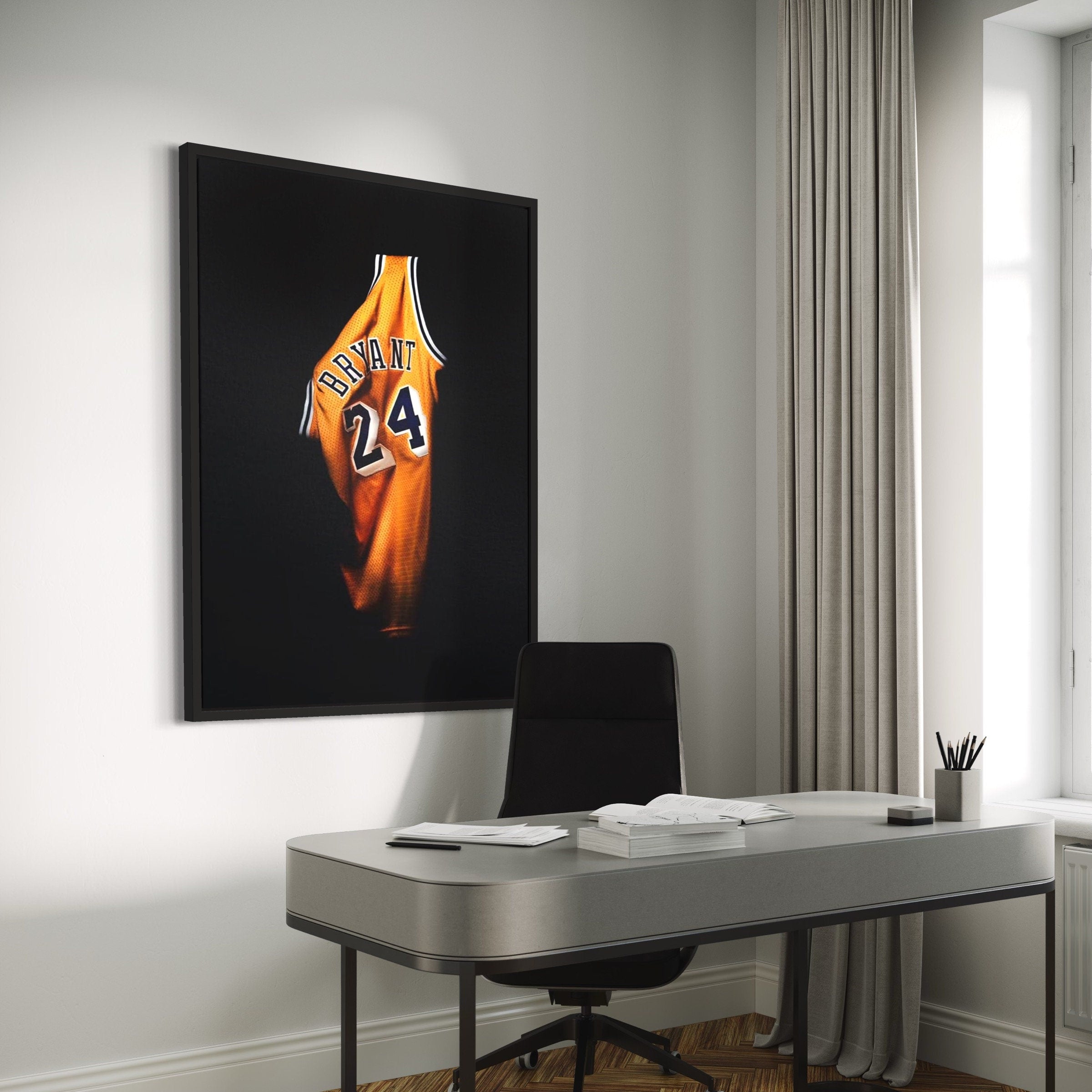 Kobe Bryant Jersey | Iconic #24 Lakers | Basketball Fans Canvas Wall Art | Poster Print