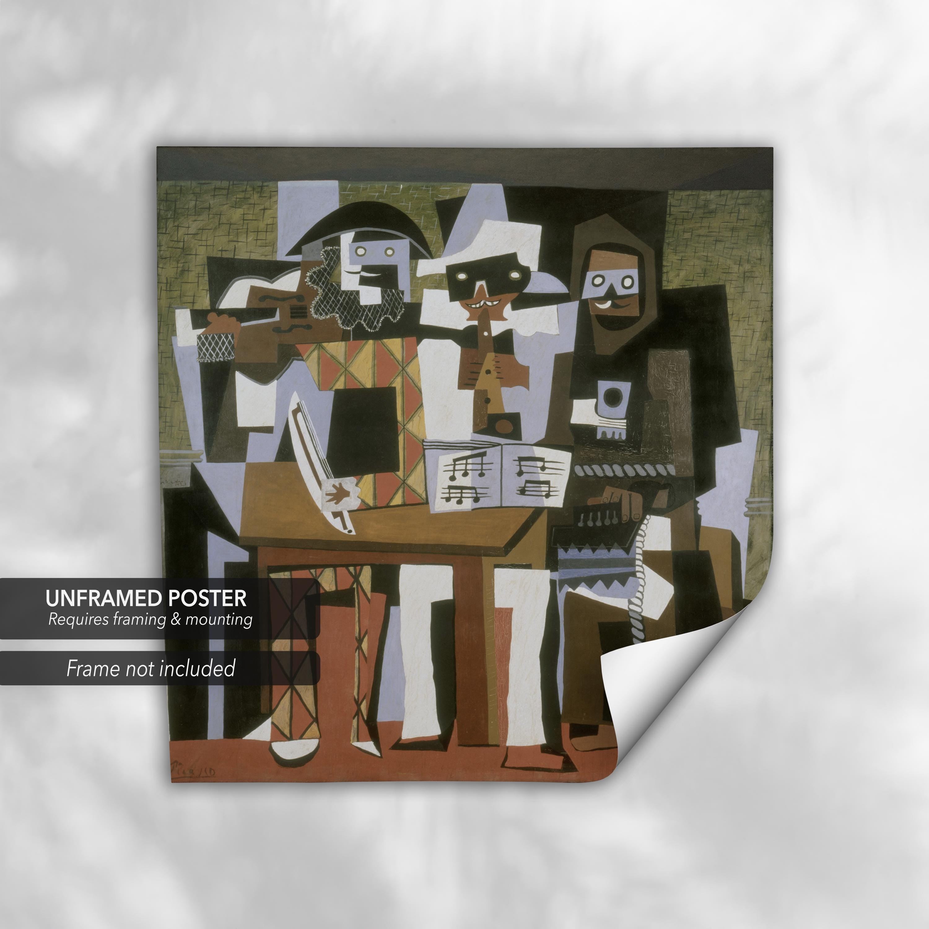 Three Musicians by Pablo Picasso | Cubism Canvas Art | Poster Print