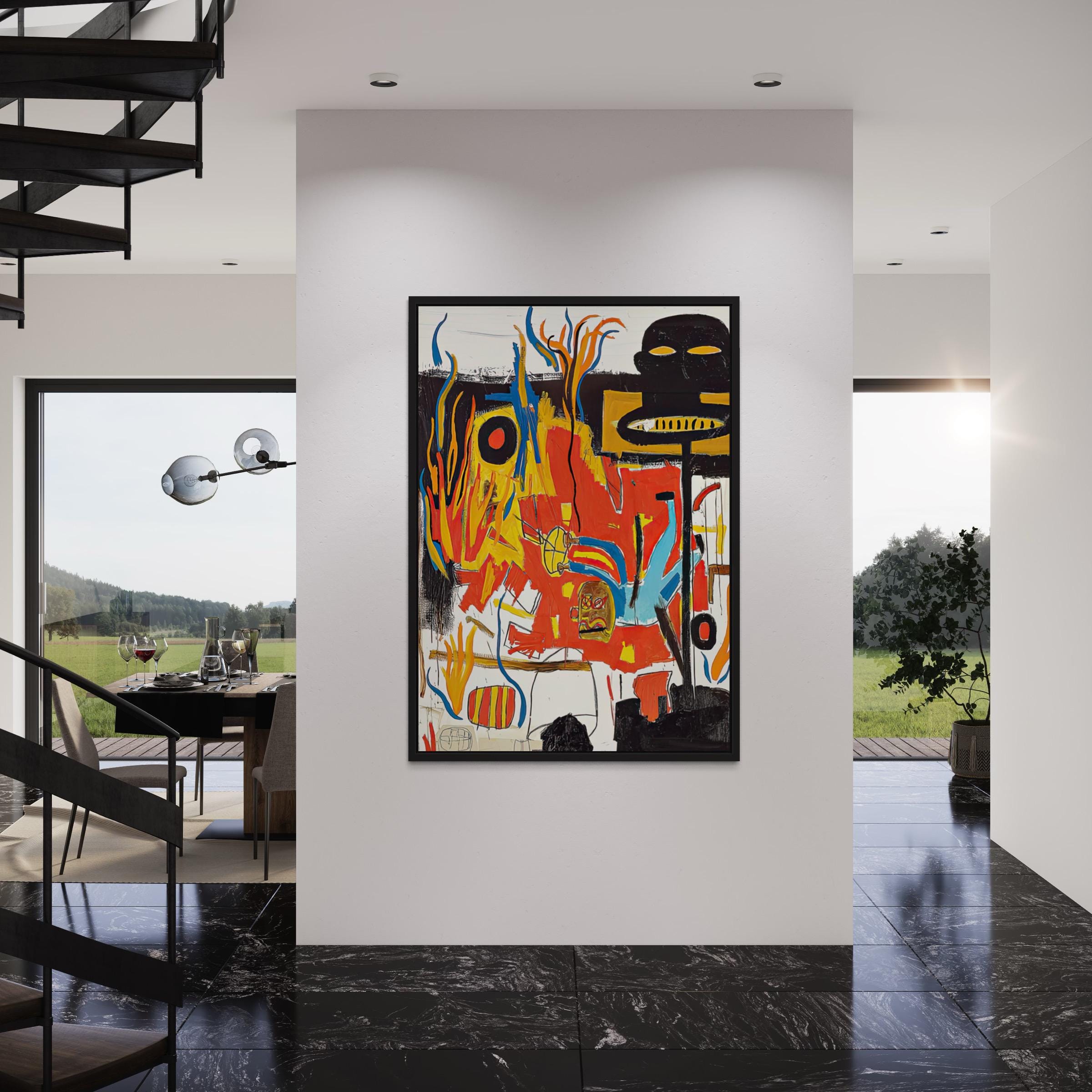 Jean-Michel Basquiat Rubber 1985 | Abstract Canvas Art | Poster Print