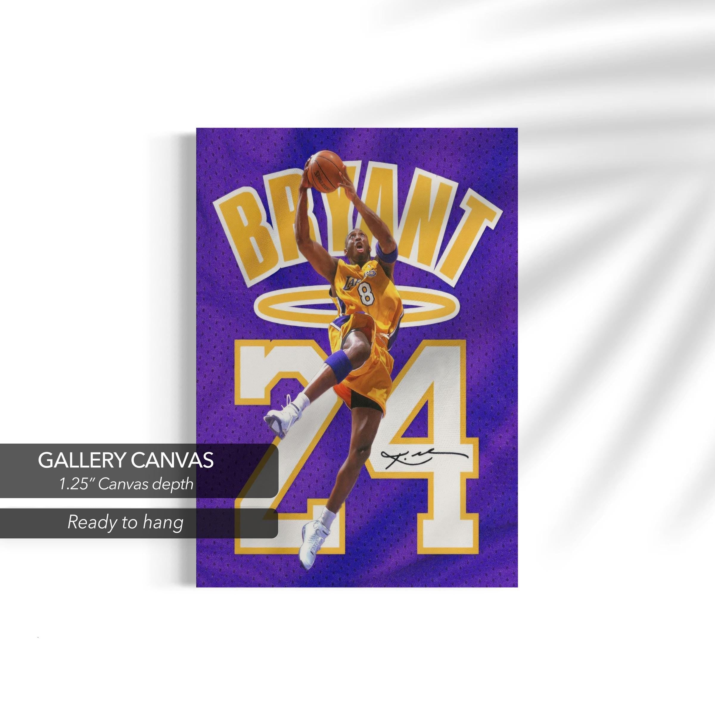Kobe Bryant Signed | Legendary Mamba 24 Basketball Lakers Canvas Art | Poster Print