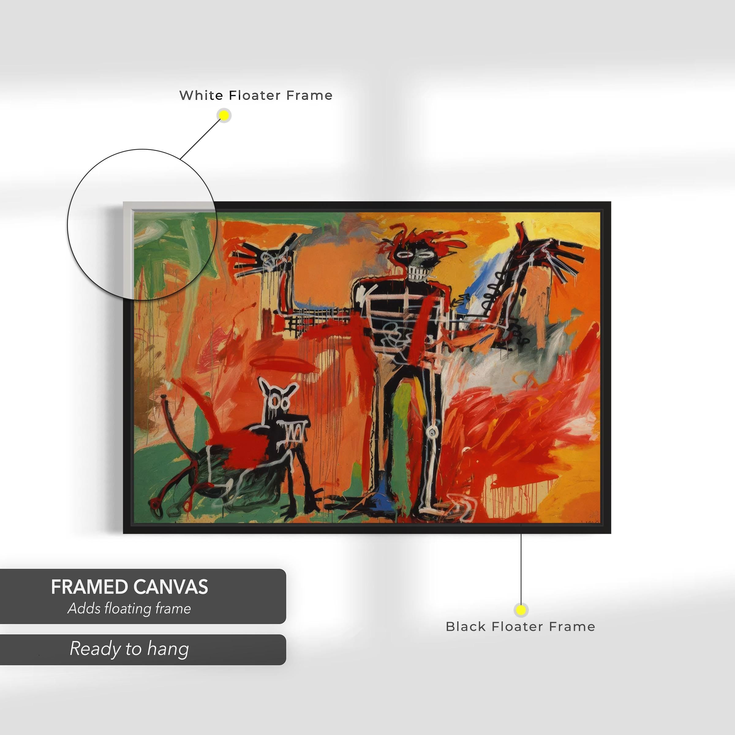 Jean-Michel Basquiat Boy & Dog in a Johnnypump 1982 | Canvas Art | Poster Print
