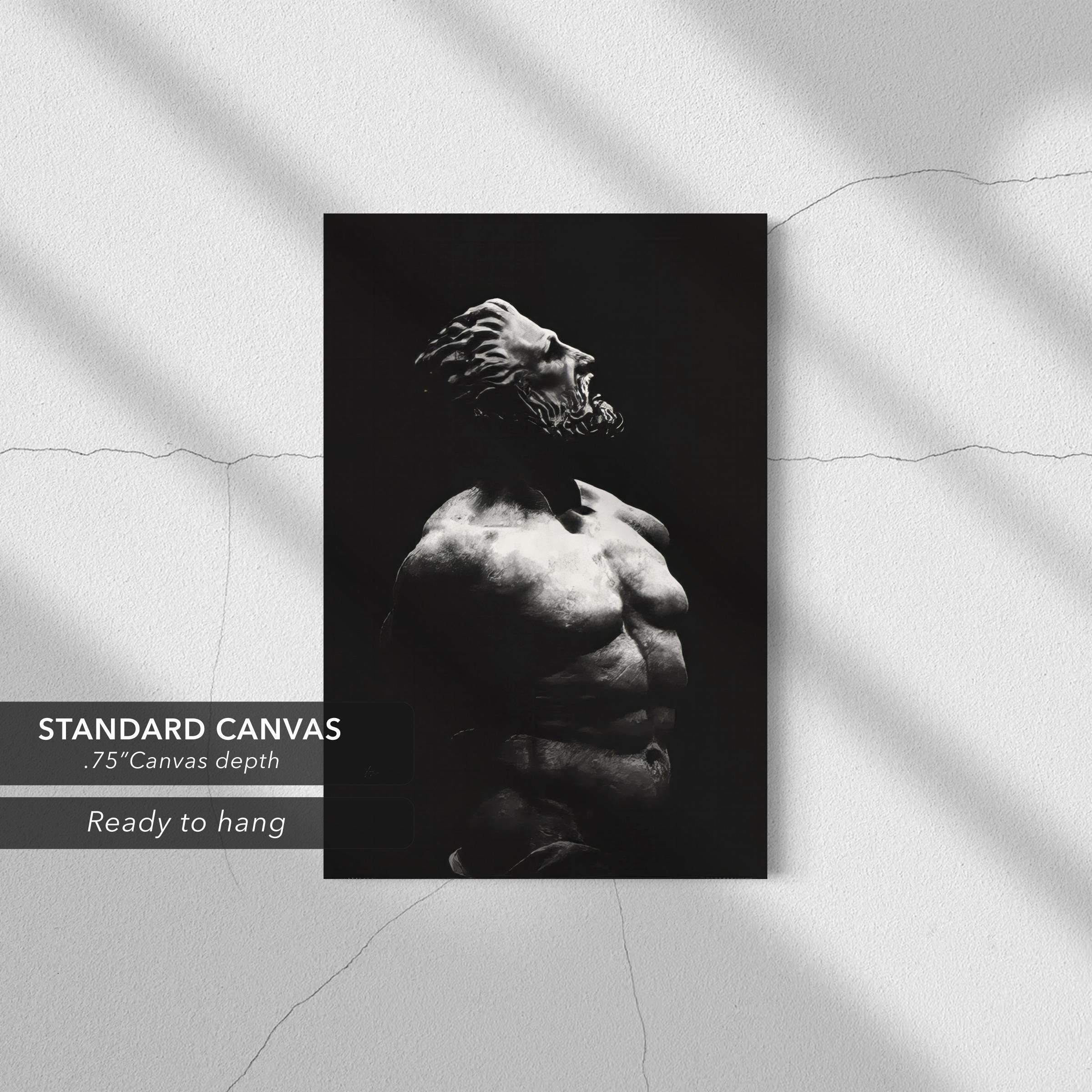 Prometheus Classical Sculpture | Ancient Greek Mythology Canvas Art | Poster Print