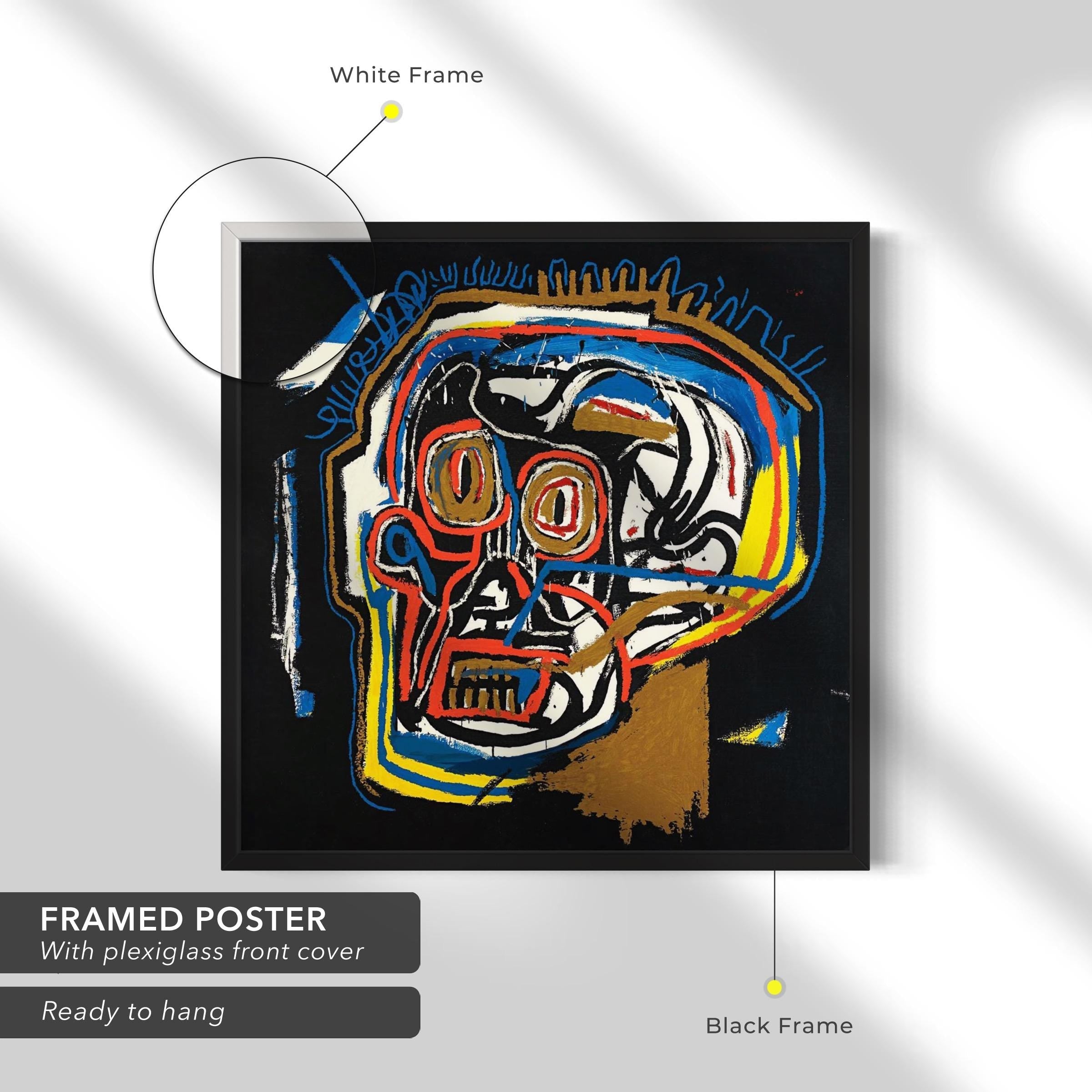 Jean-Michel Basquiat Head | Abstract Canvas Art | Poster Print