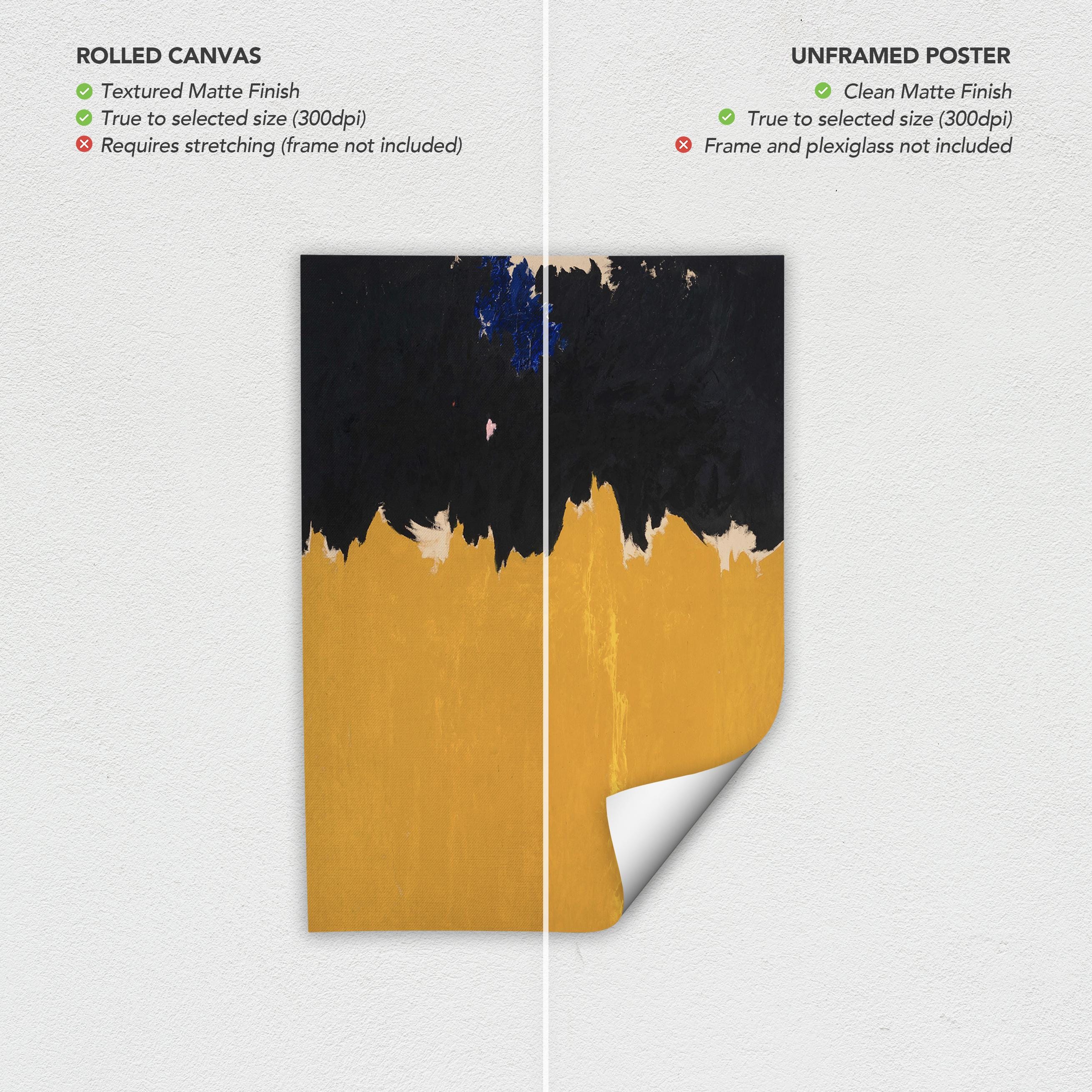 Clyfford Still Wall Art Canvas Print | Poster | PH-950 Abstract Modern Art Home & Office Decor