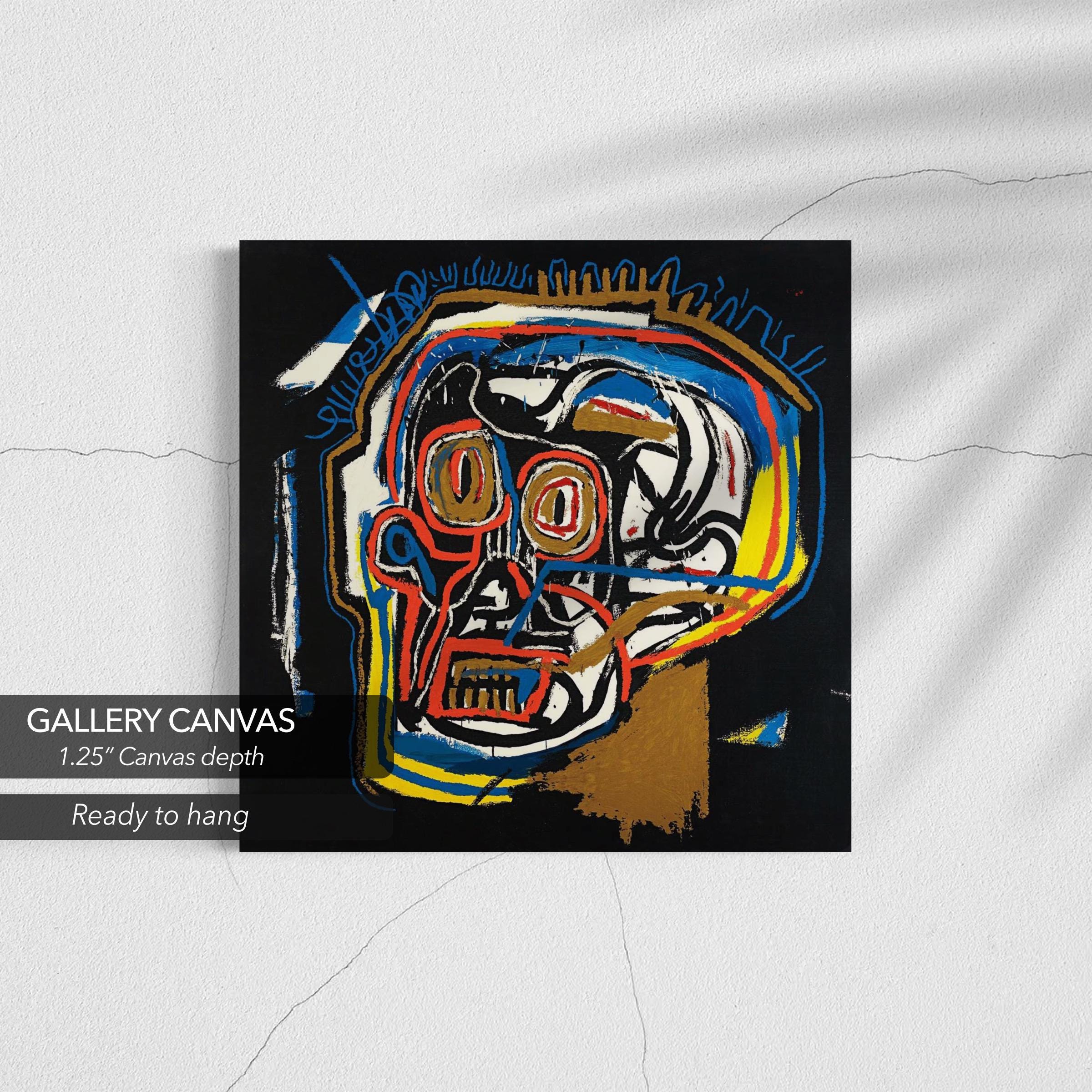 Jean-Michel Basquiat Head | Abstract Canvas Art | Poster Print