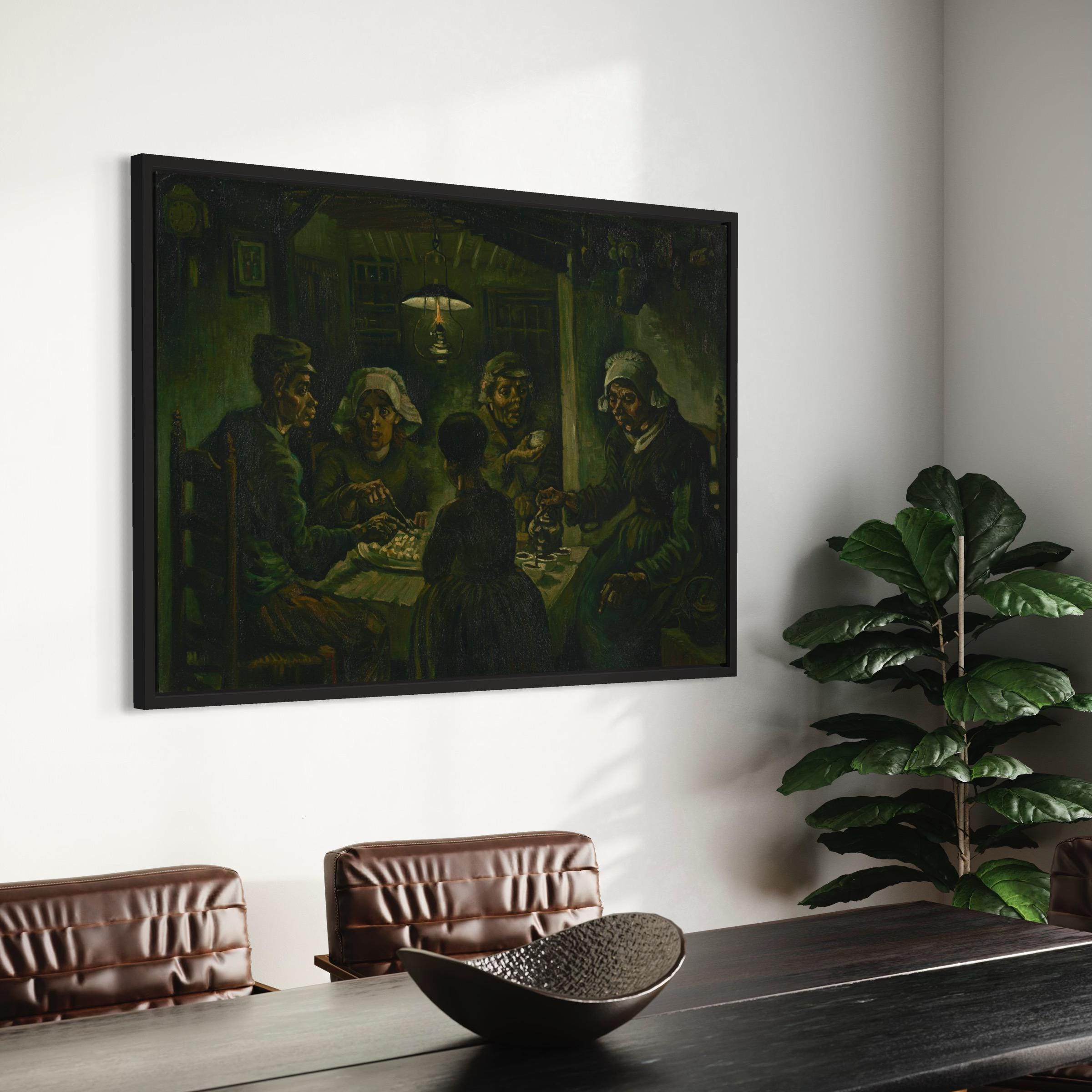 The Potato Eaters by Van Gogh | Vintage Dutch Rustic Old Master Canvas Art | Poster Print