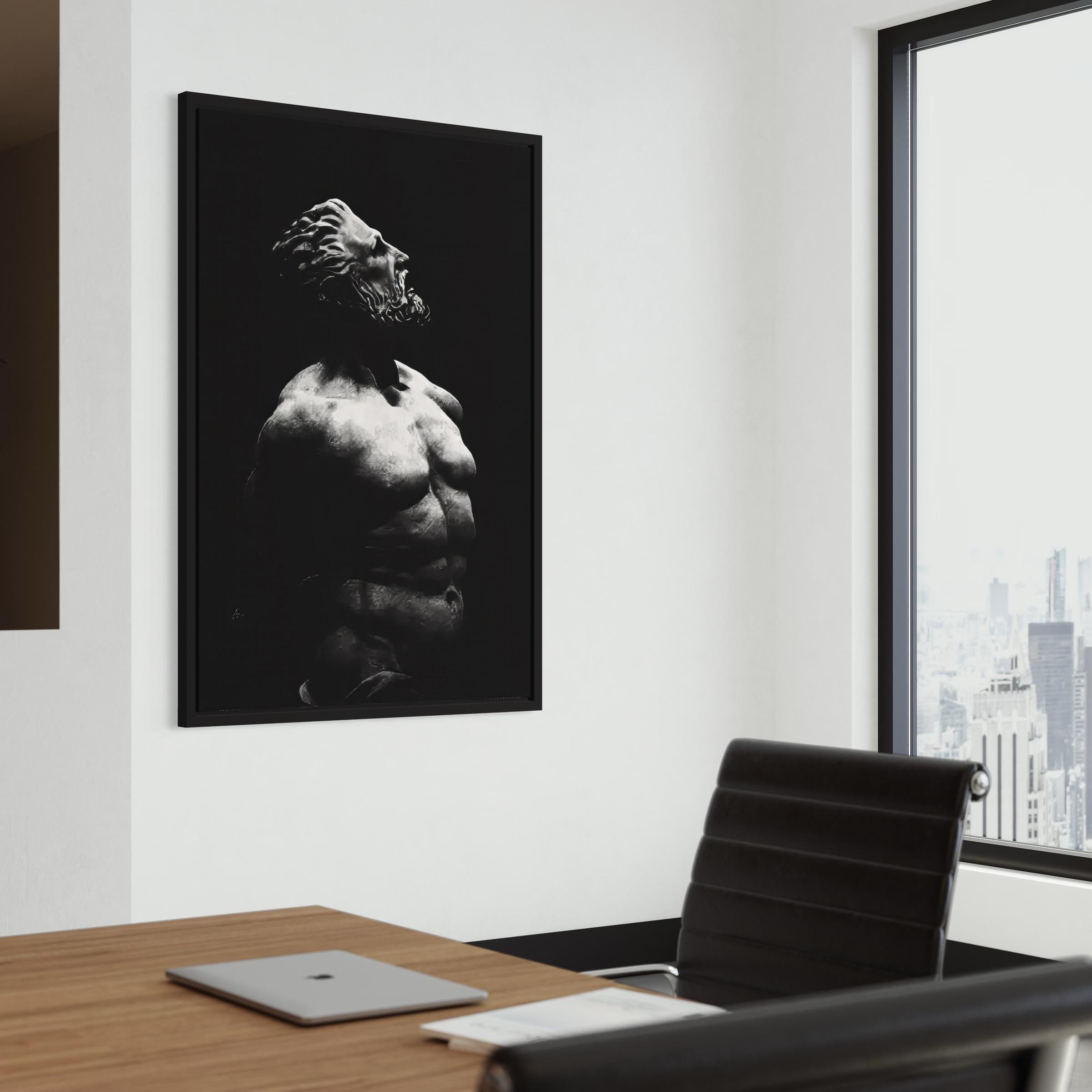 Prometheus Classical Sculpture | Ancient Greek Mythology Canvas Art | Poster Print