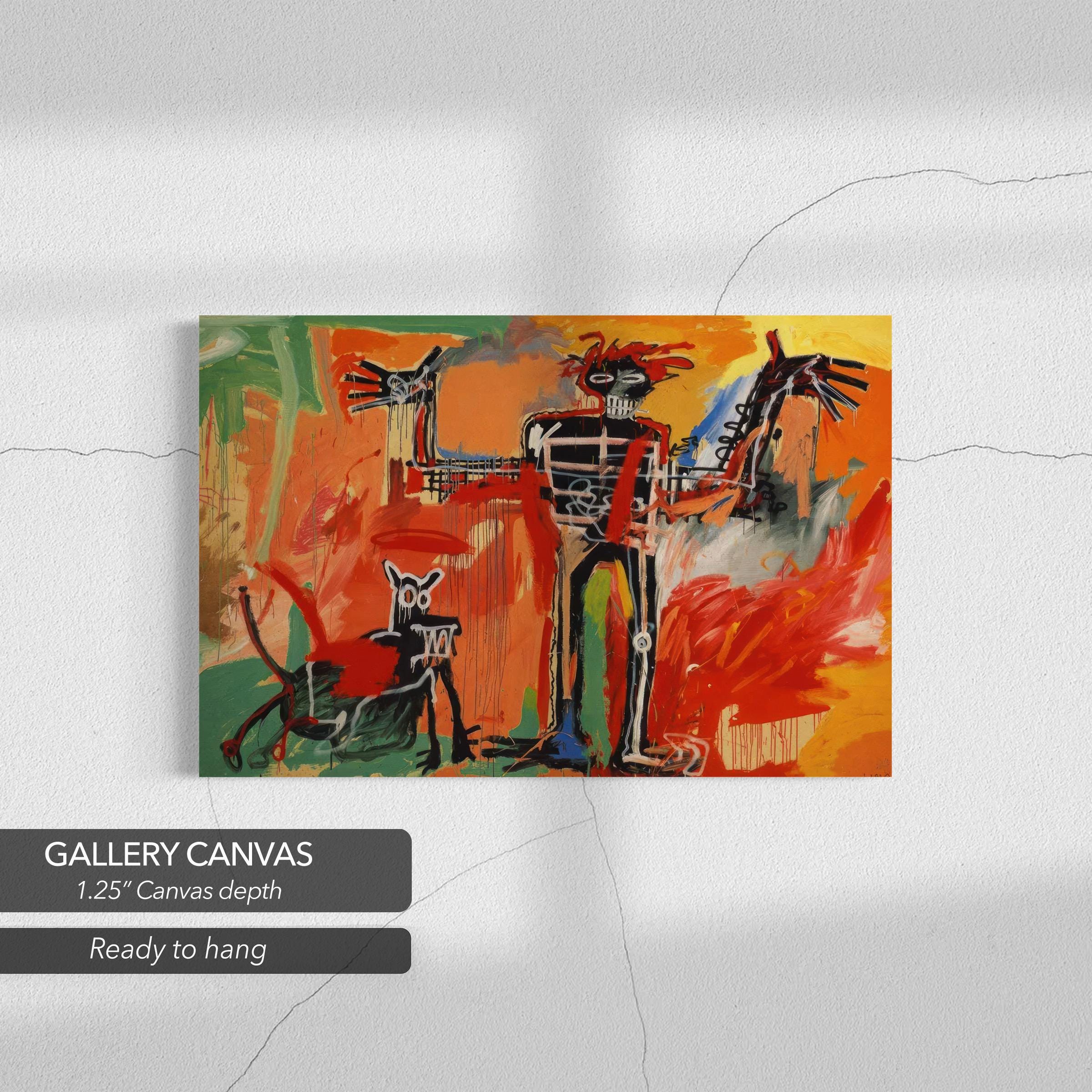 Jean-Michel Basquiat Boy & Dog in a Johnnypump 1982 | Canvas Art | Poster Print