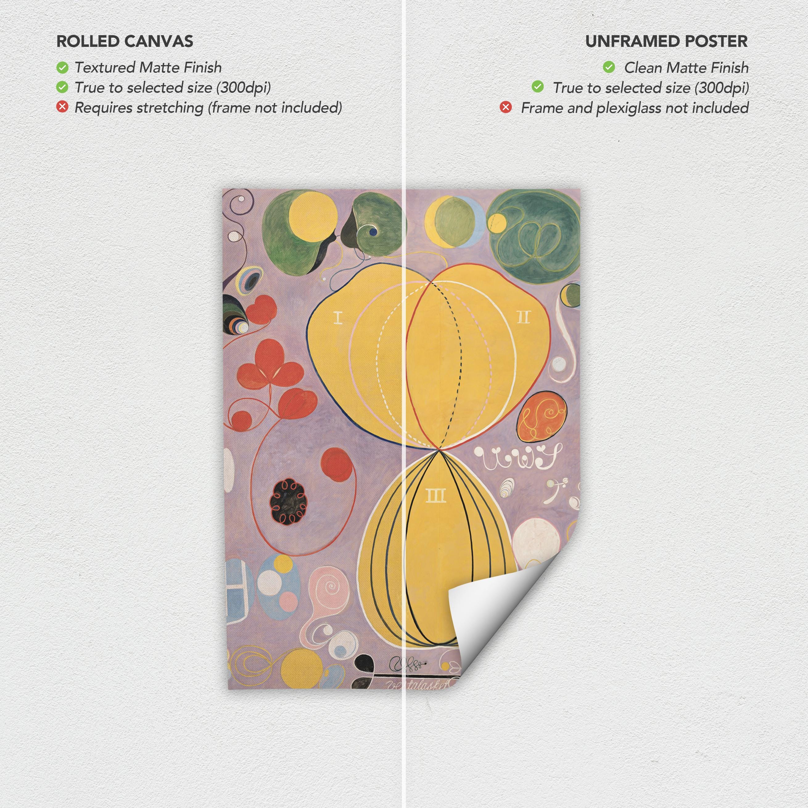 Hilma af Klint | The Ten Largest Abstract No.7 Canvas Art | Poster Print