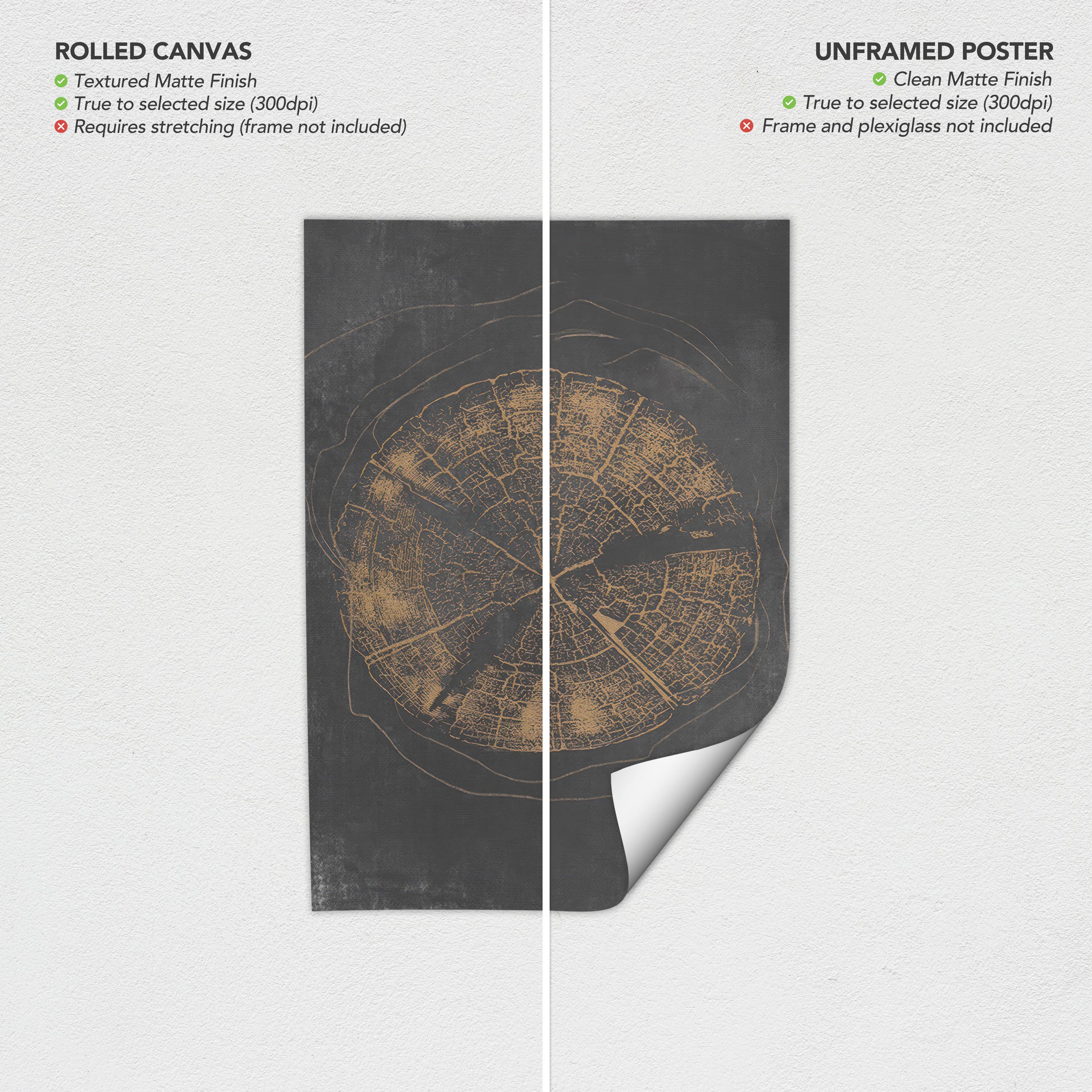 Set of 3 Canvas | Poster Prints Pastel Grunge Wood Tree Rings | Minimalist Modern Boho Art