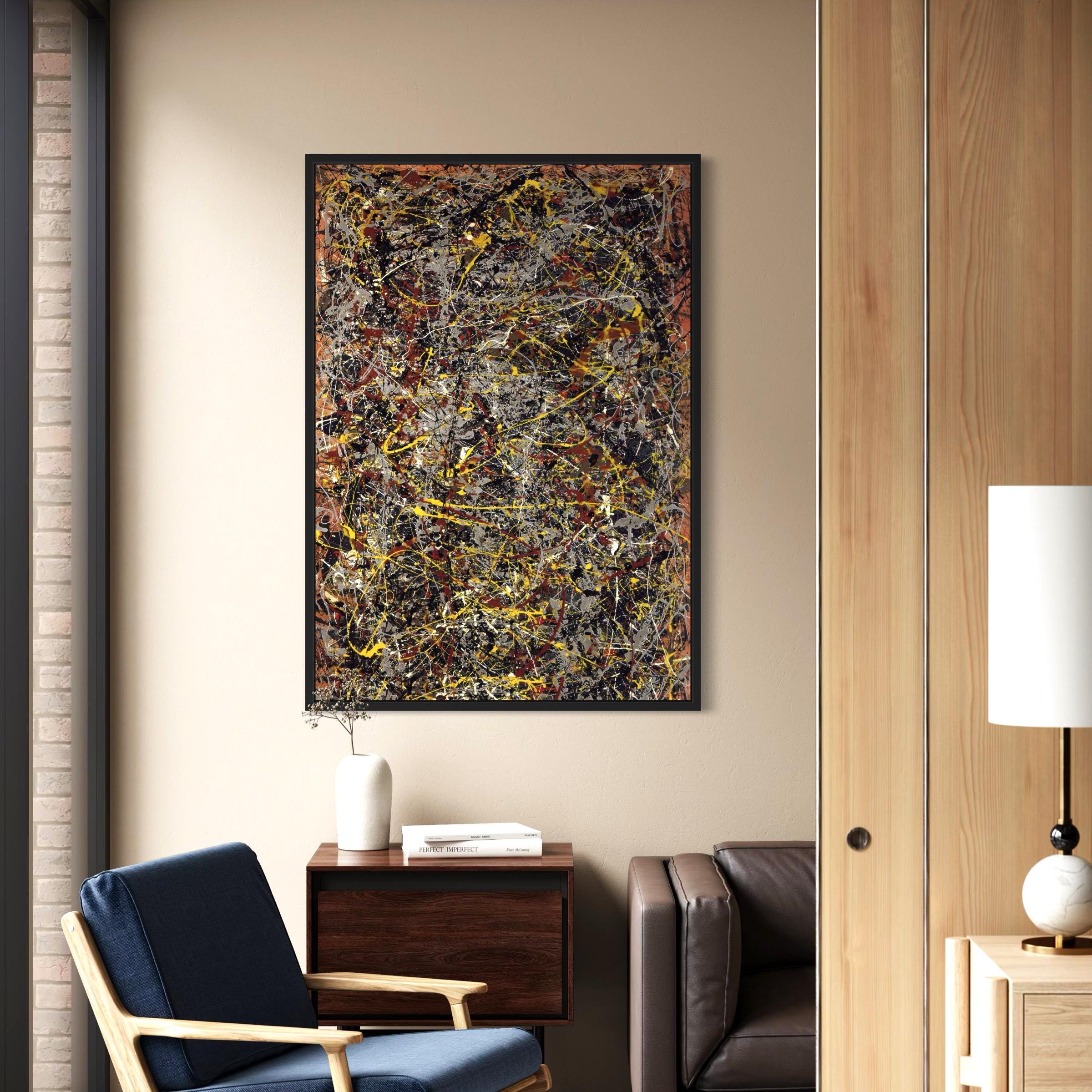 Jackson Pollock Number 5, 1948 | Abstract Expressionism Canvas Art | Poster Print