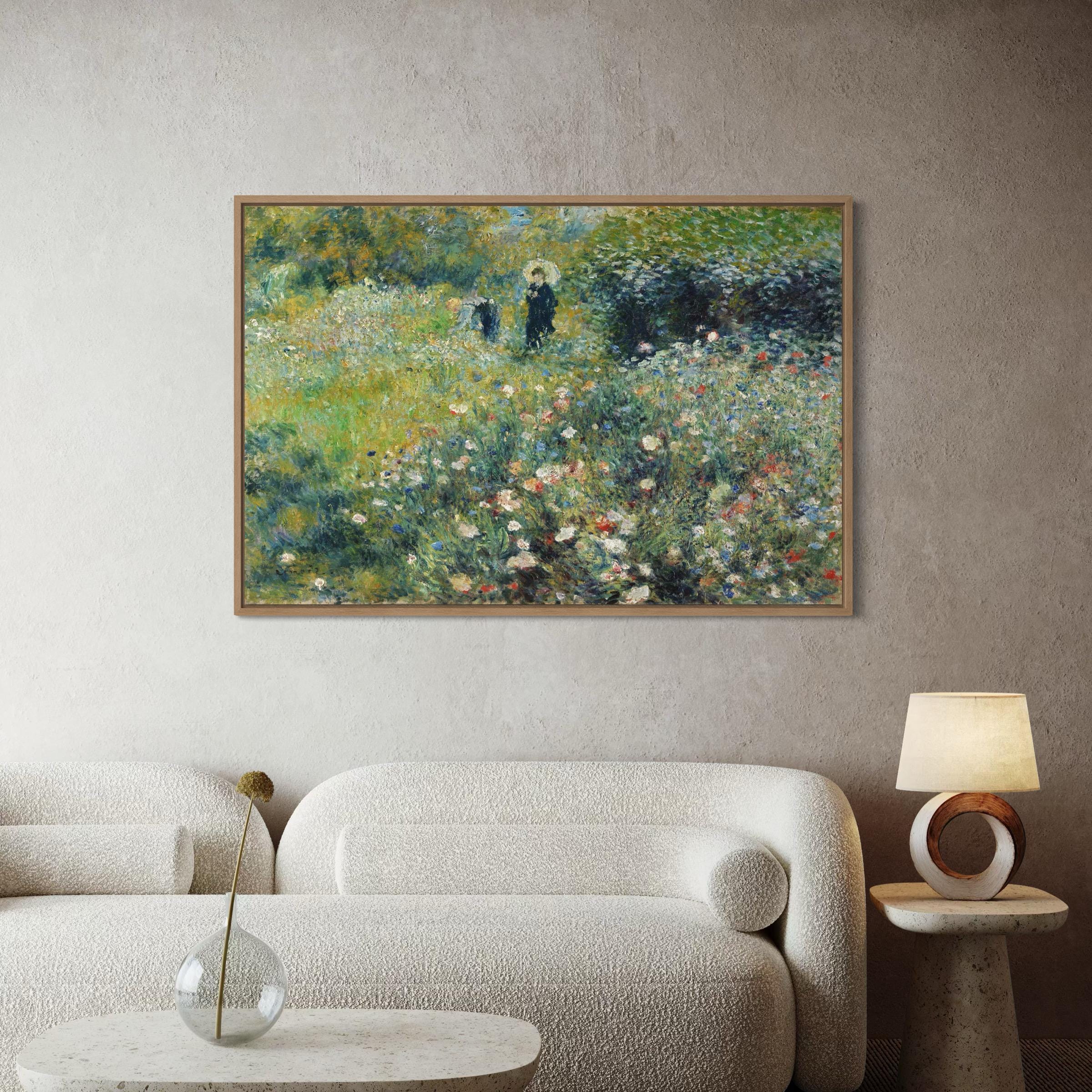 Renoir Woman with a Parasol 1875 Impressionist Canvas Art | Poster Print