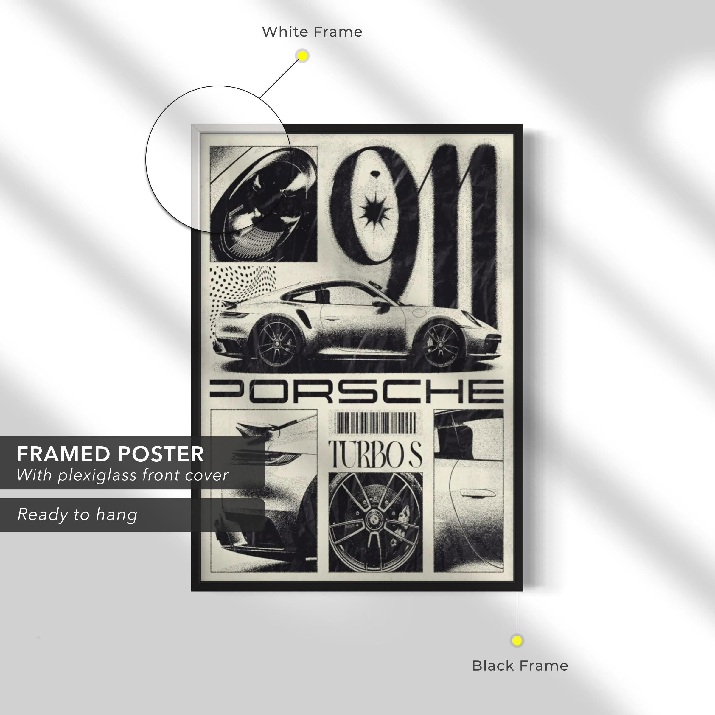 Porsche 911 Turbo S Sports Car | Automotive Photo Canvas Art | Poster Print