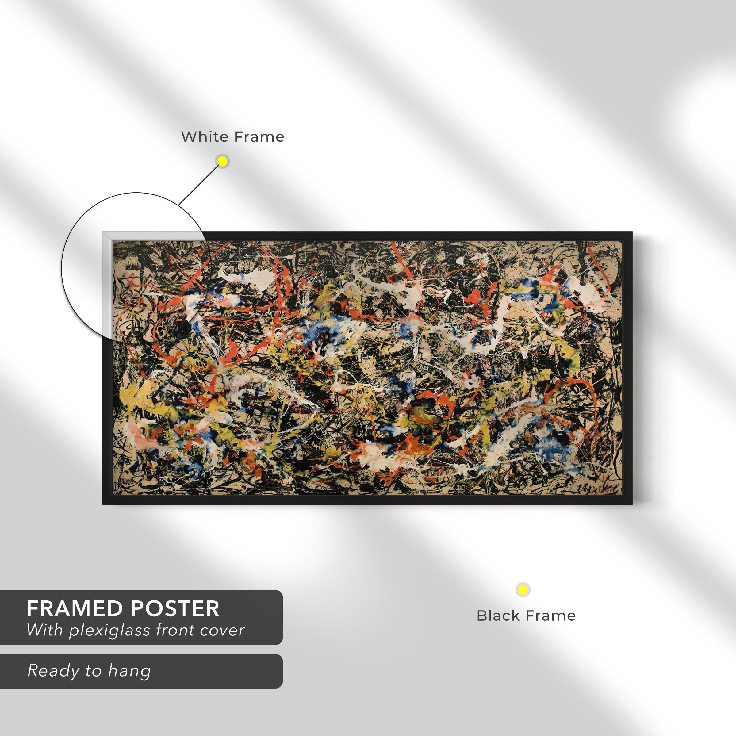 Jackson Pollock Convergence 1952 | Abstract Expressionist Canvas Art | Poster Print