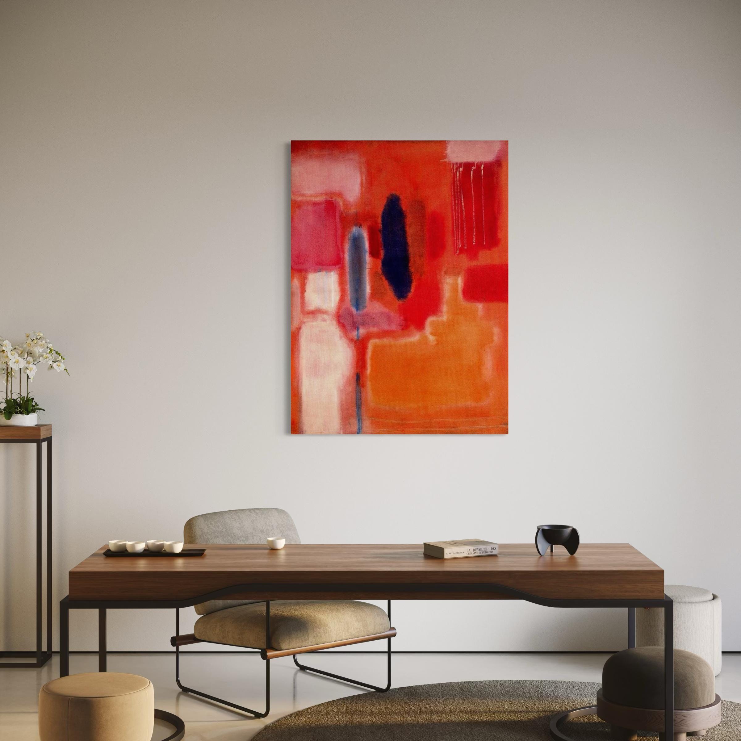 Mark Rothko No. 9 | Abstract Expressionist Red Orange Color Field Canvas Art | Poster Print