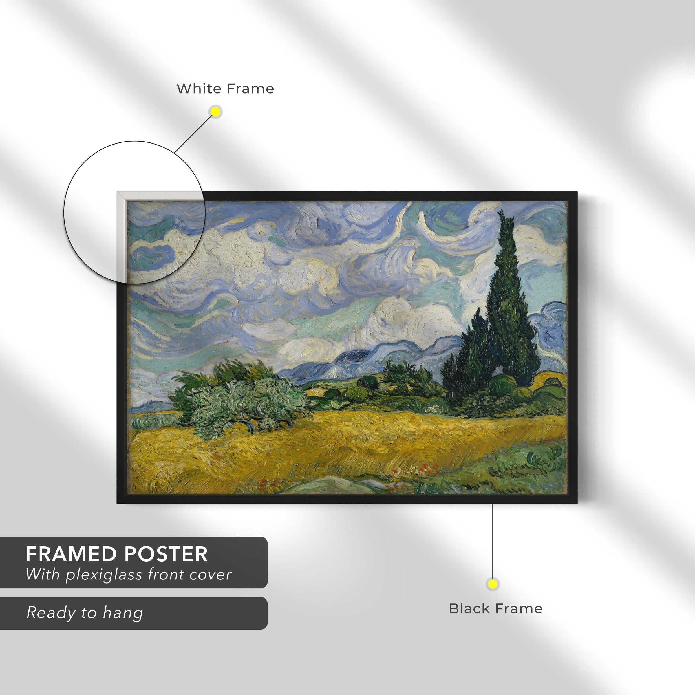 Wheat Field with Cypresses by Vincent van Gogh Canvas Art | Poster Print