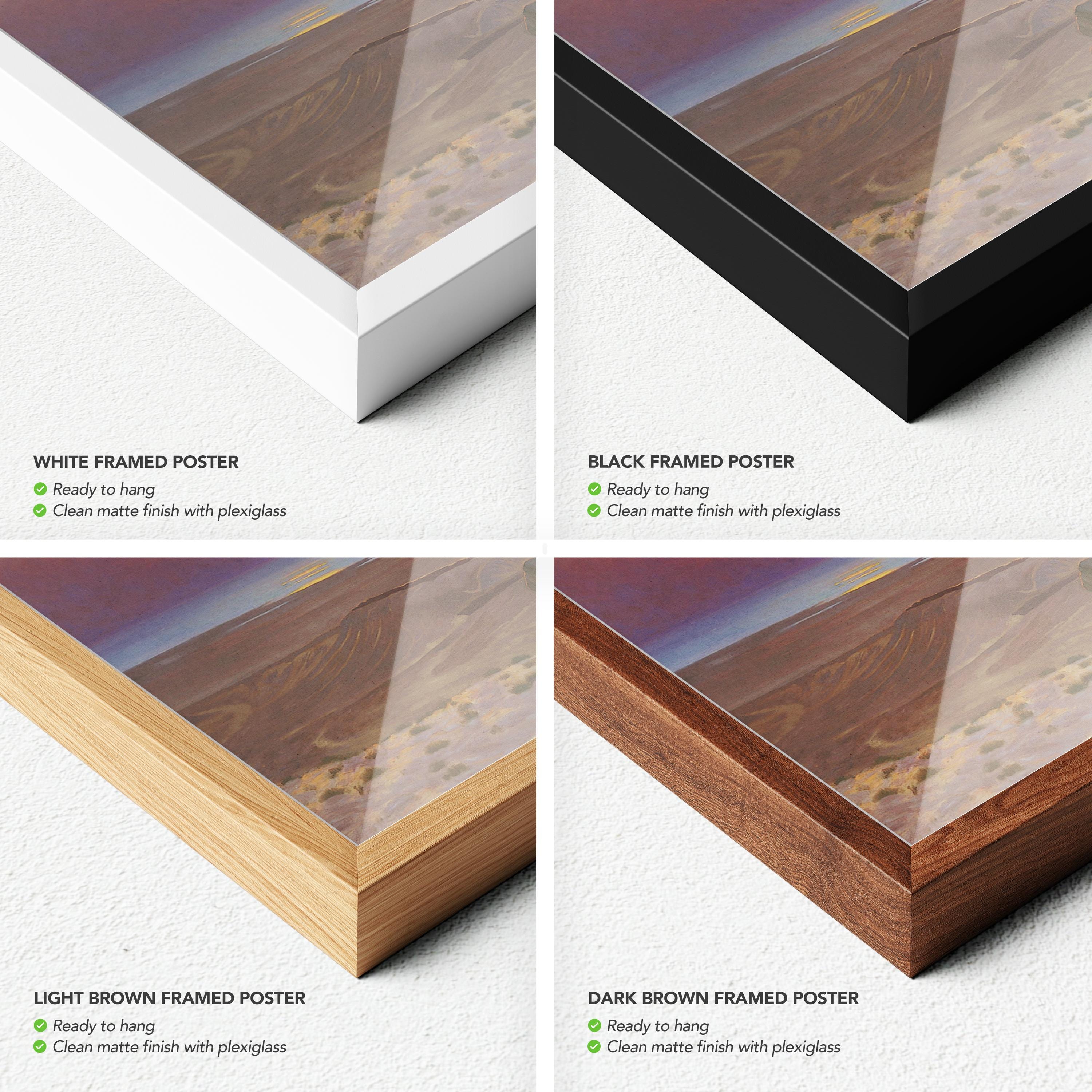 The Two Majesties by Jean-Leon Gerome | Lion Sunset Desert Canvas Art | Poster Print