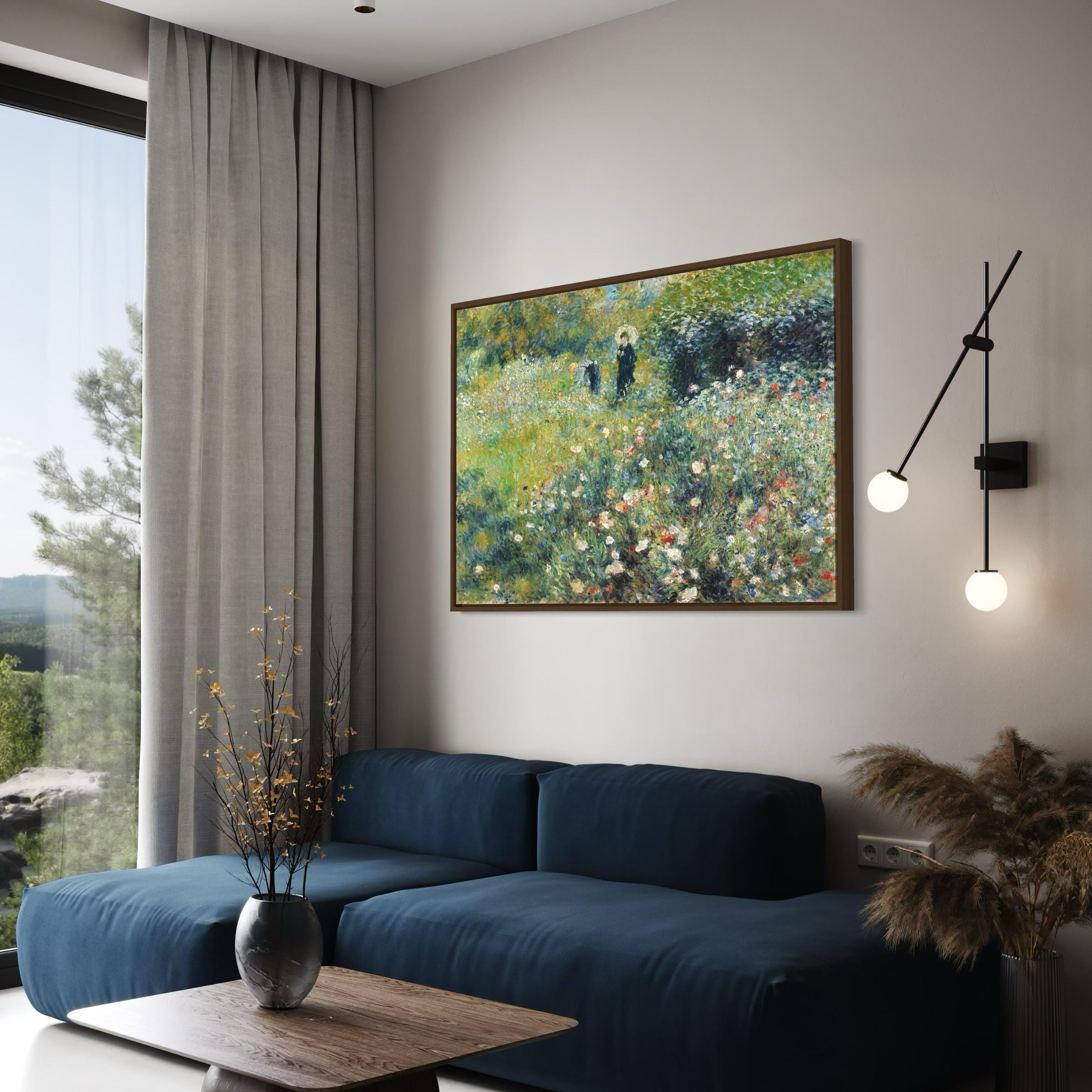 Renoir Woman with a Parasol 1875 Impressionist Canvas Art | Poster Print