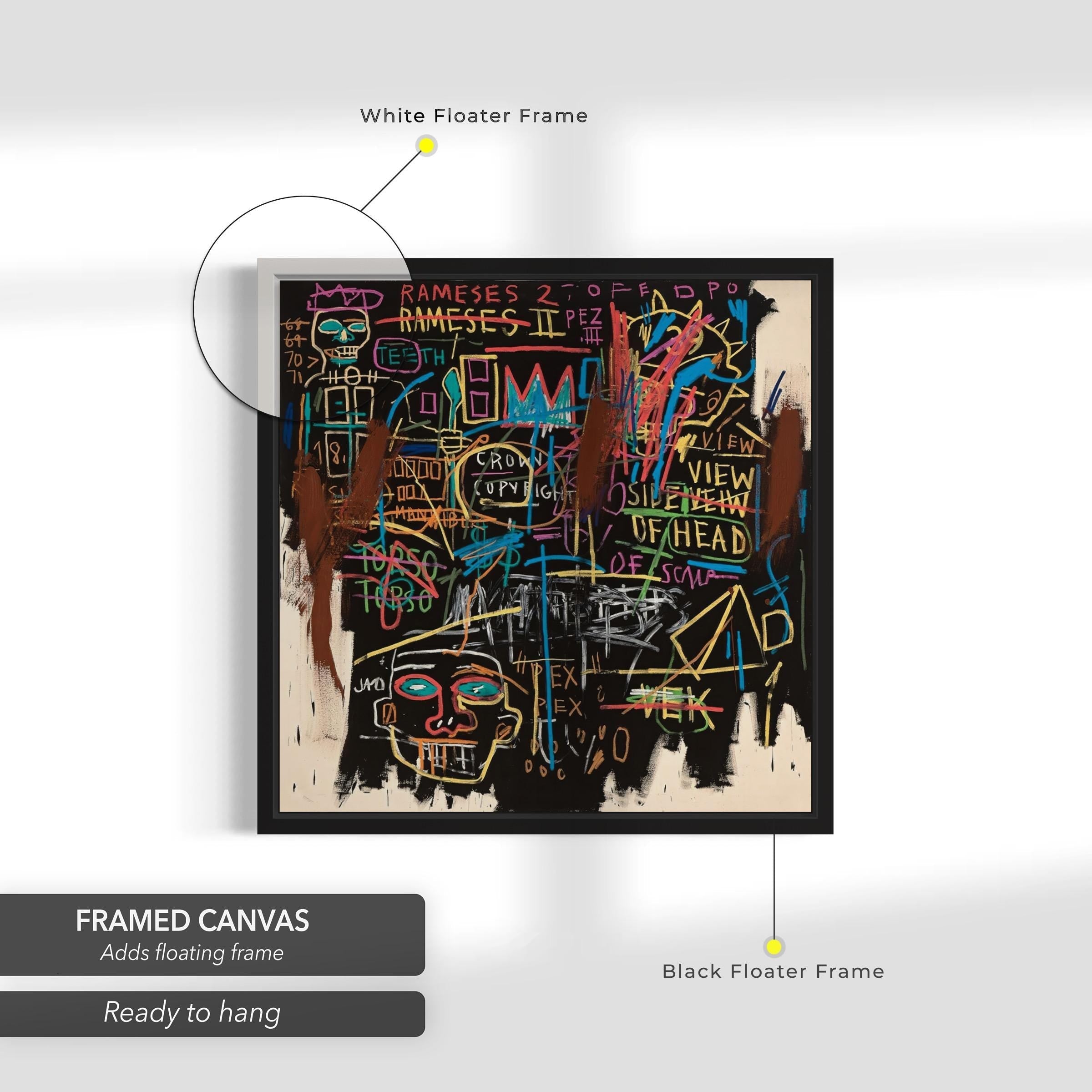 Jean-Michel Basquiat Kings of Egypt II Canvas Art | Poster Print