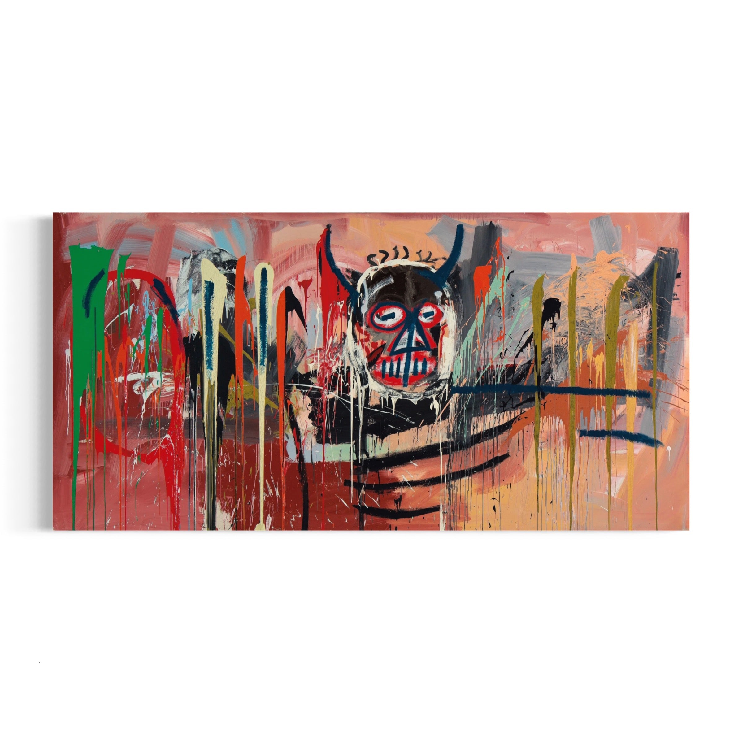 a painting of a demon on a wall