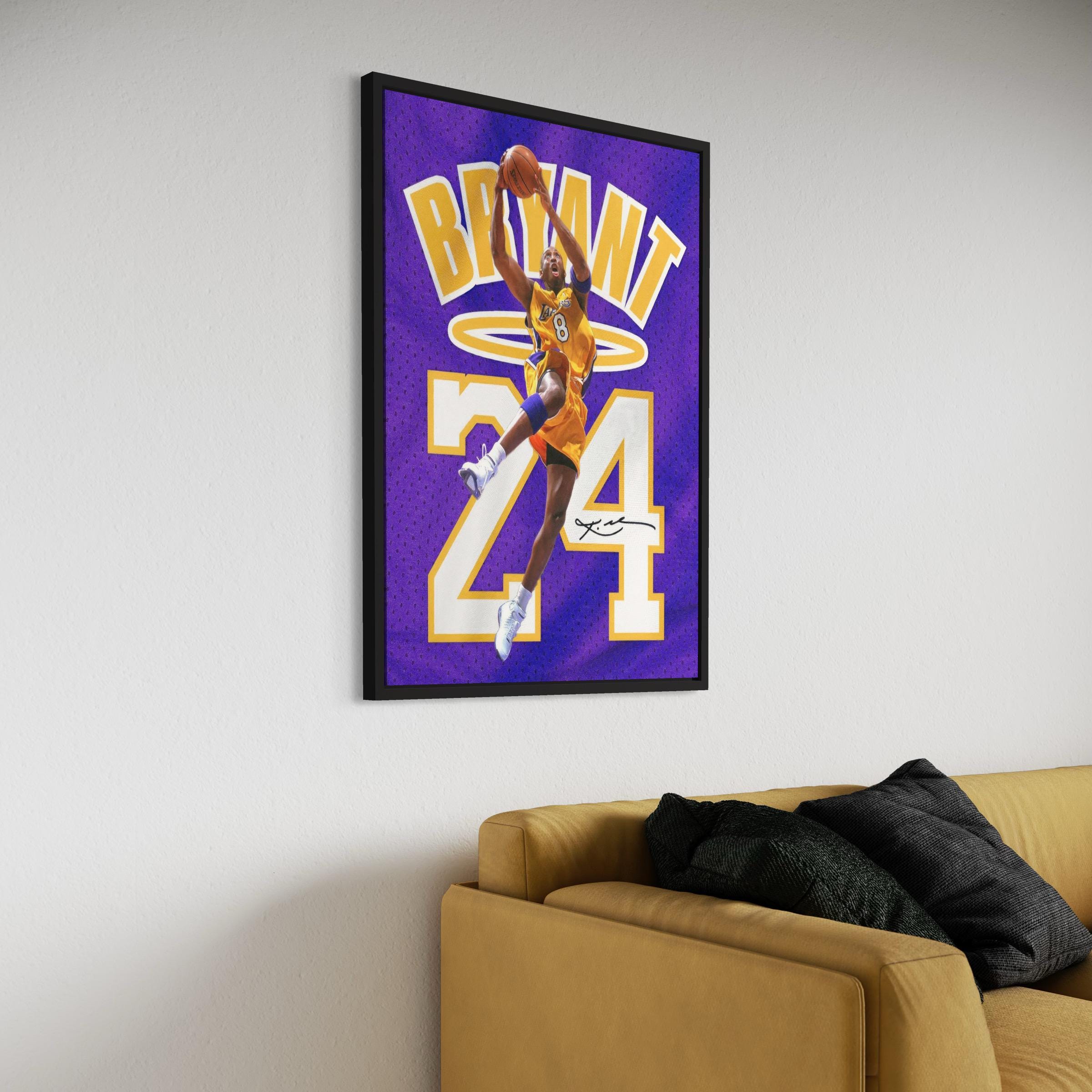 Kobe Bryant Signed | Legendary Mamba 24 Basketball Lakers Canvas Art | Poster Print